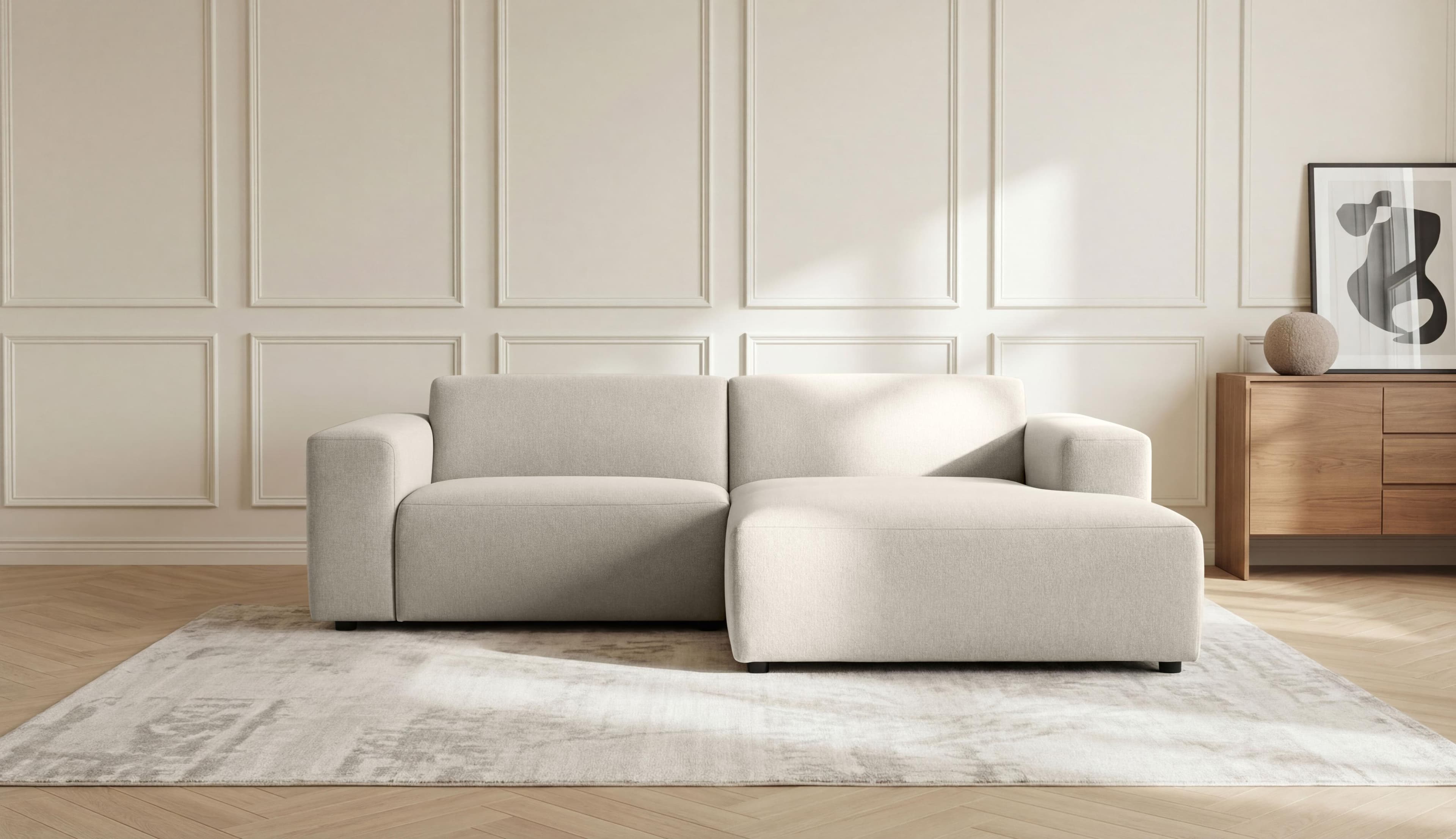 OTTO HOME Ecksofa Koa L-Form Weiß Polyester