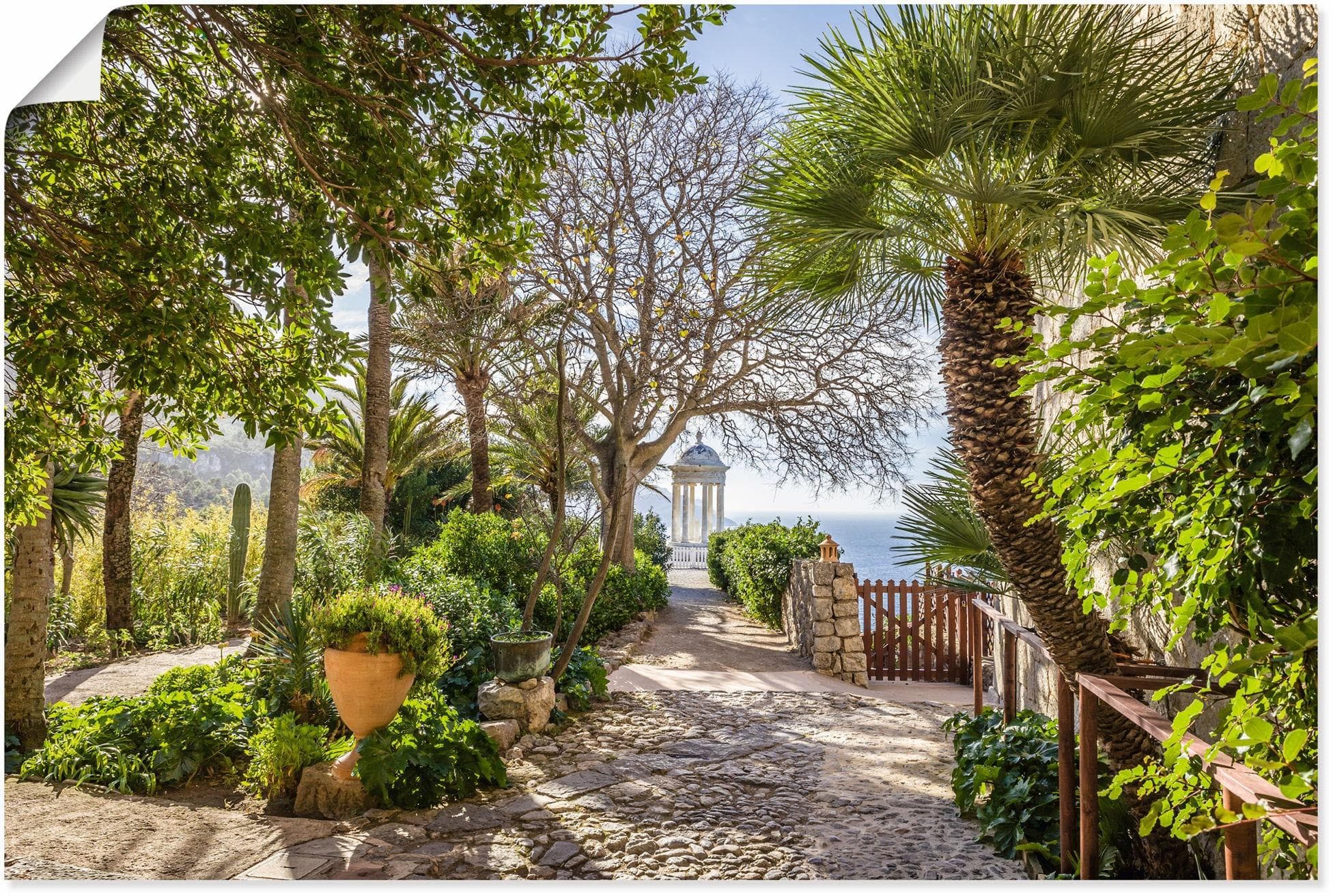 Artland Wandbild Garten Son Marroig bei Deià, Mallorca Leinwandbild