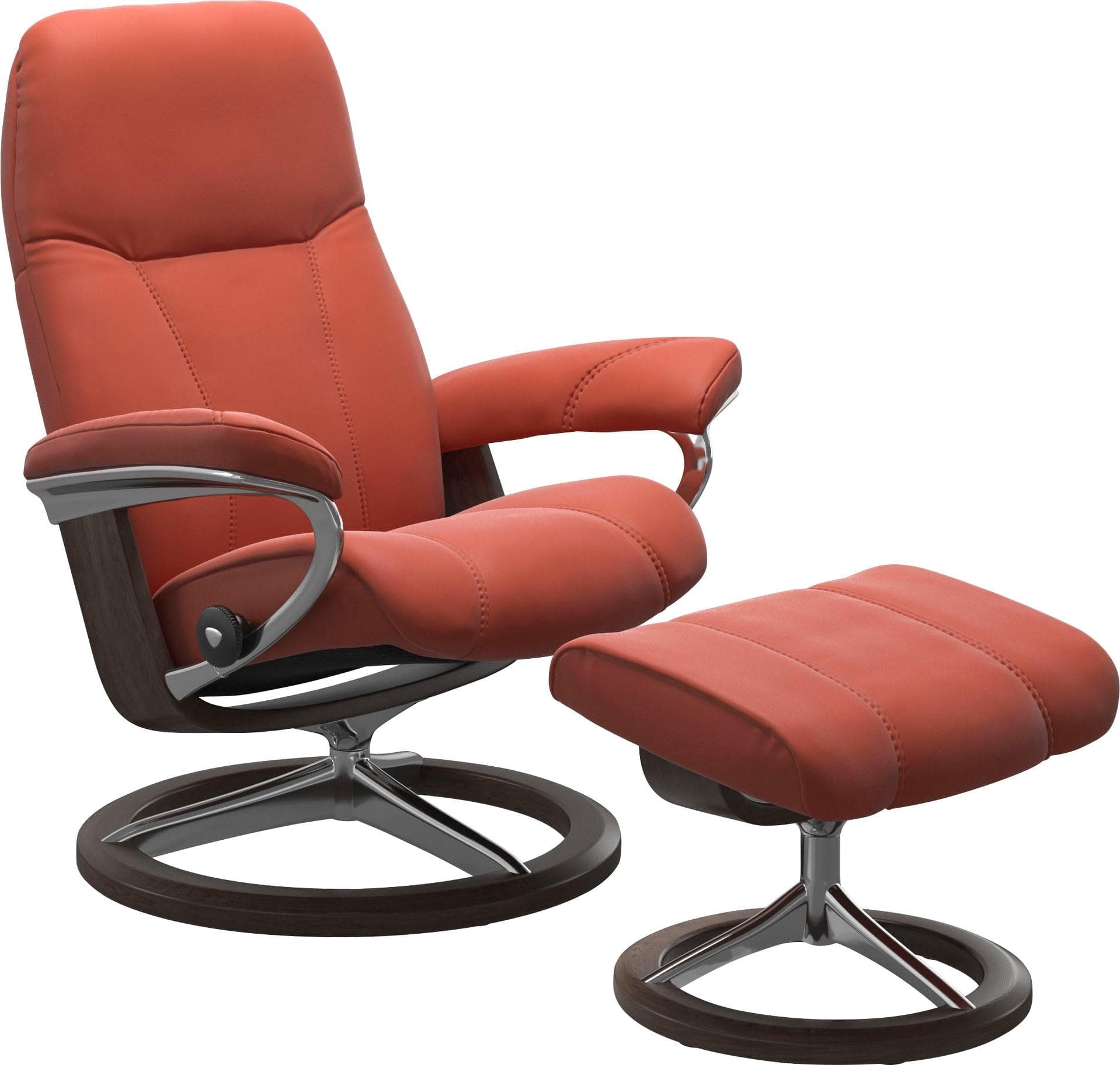 STRESSLESS Relaxsessel Consul Braun Leder BATICK mit Hocker