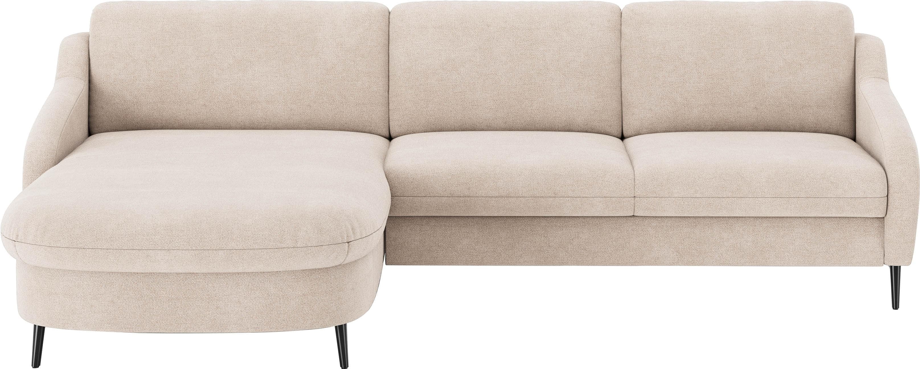 SIT & MORE Ecksofa Soul L-Form Beige Microfaser mit Recamiere