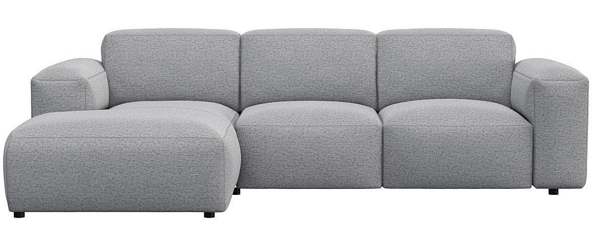 Ecksofa Lucera Flexlux Grau Chaiselongue Modern Skandinavisch