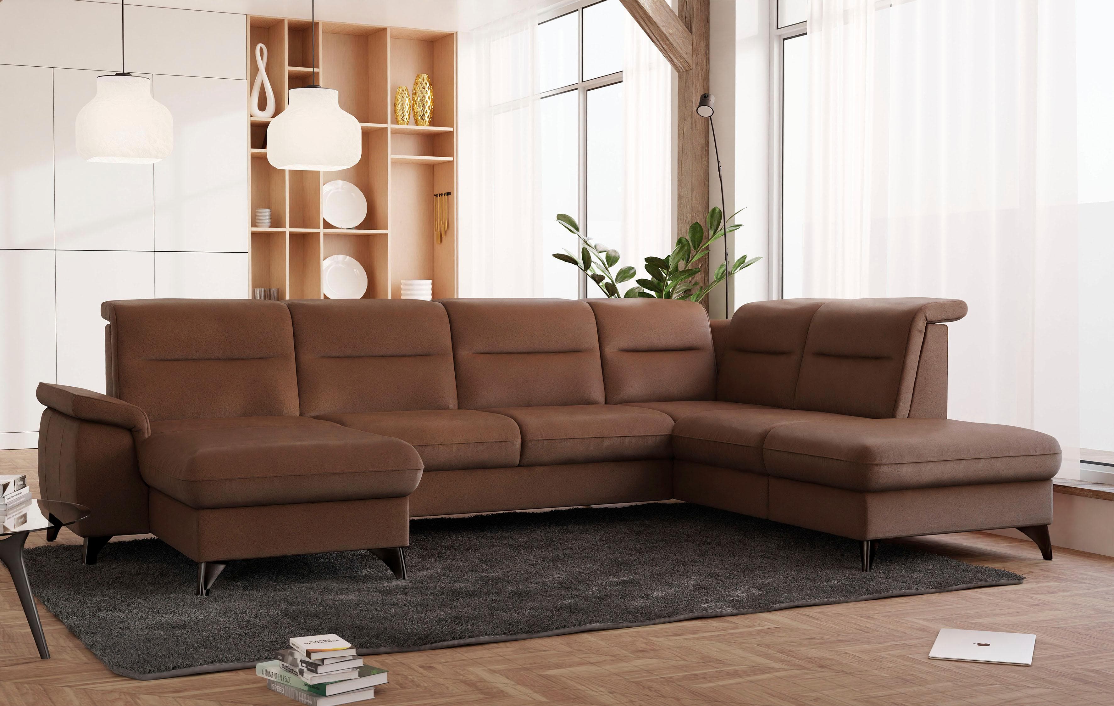 Trendige Wohnlandschaft aus Polyester und PUR-Schaumstoff