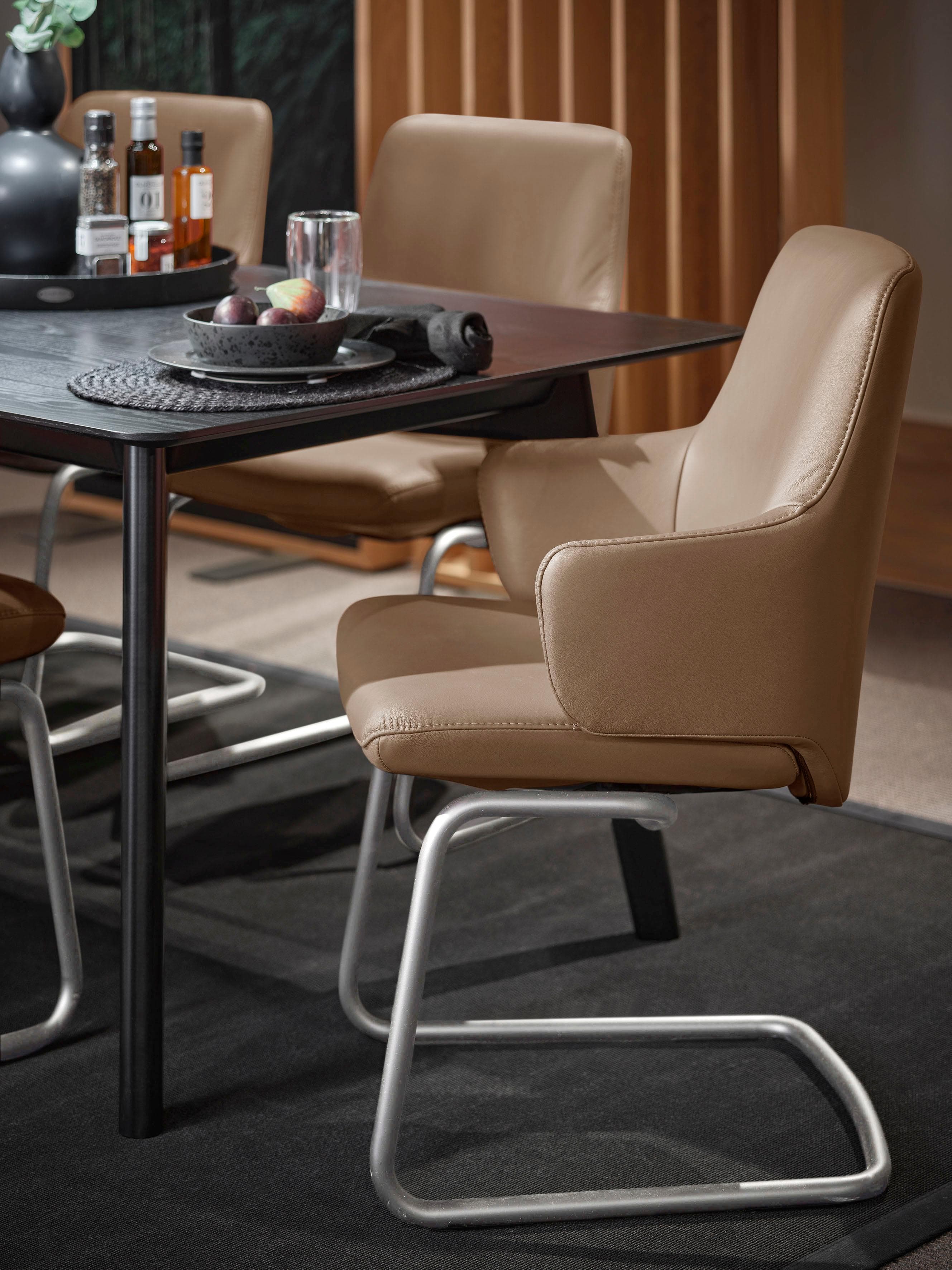 STRESSLESS Laurel Polsterstuhl braun Leder Chrom glänzend