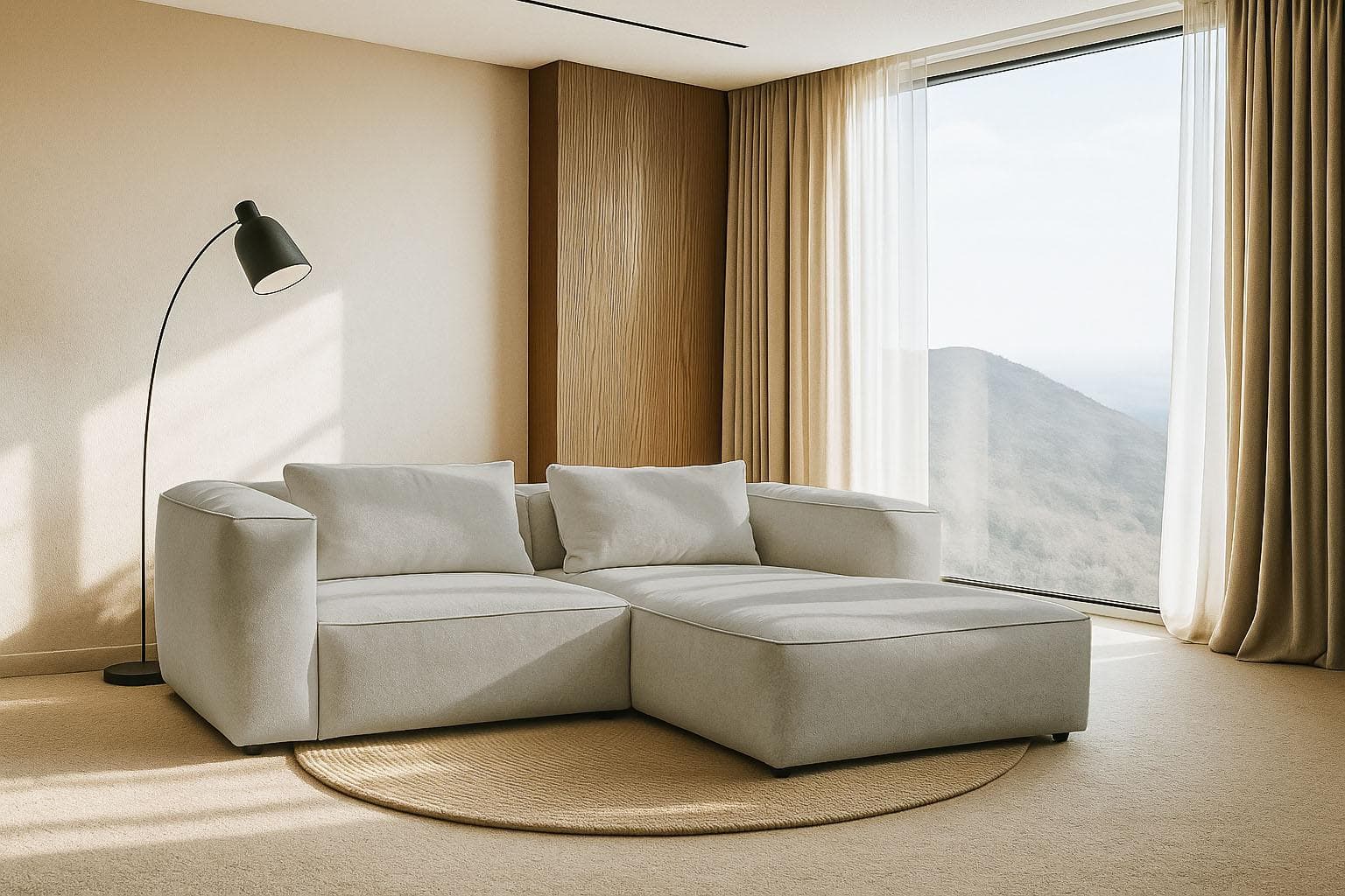 Home Affaire Ecksofa Tvinnet Beige mit Recamiere