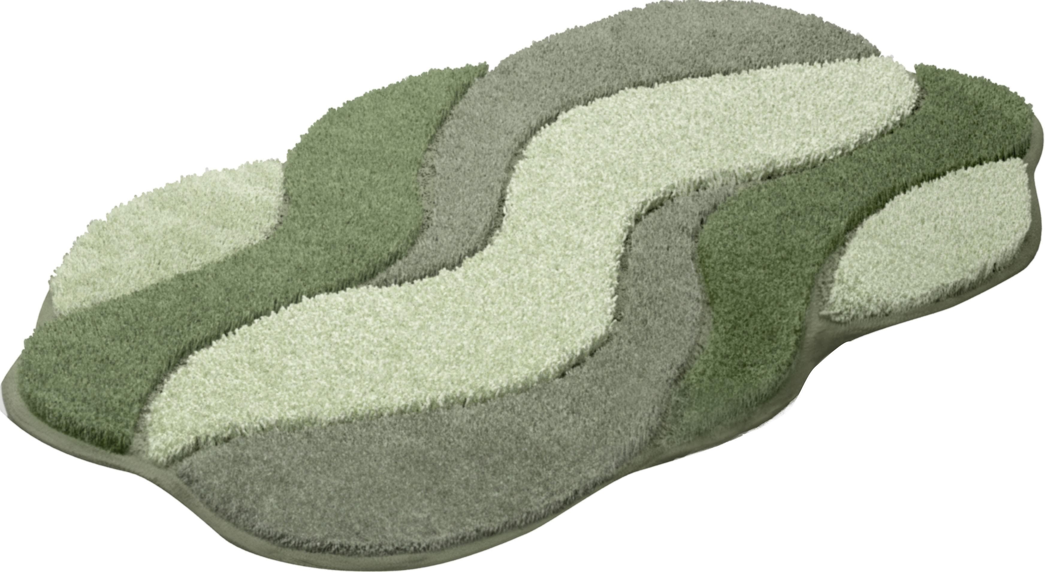 GRUND Badematte Carmen Grün Polyacryl Hochflor Rutschhemmend