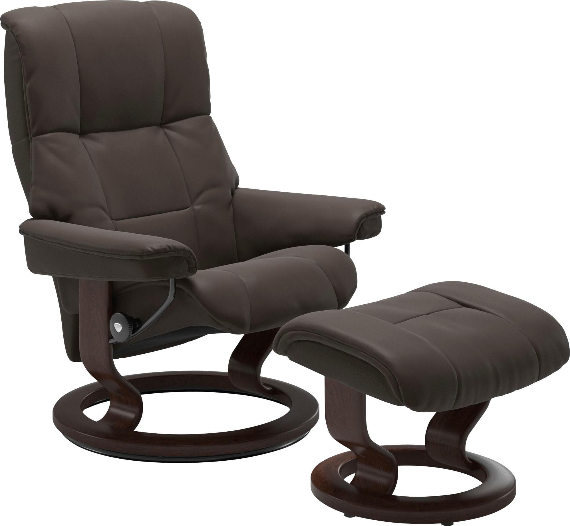 STRESSLESS Mayfair Relaxsessel Braun Leder Classic Base mit Hocker
