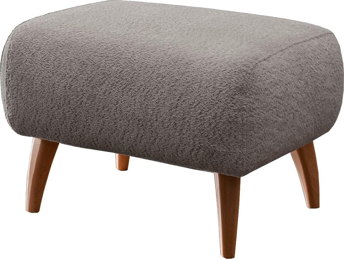 Home Affaire Hocker Baggio Grau Gepolstert mit Holzfüßen