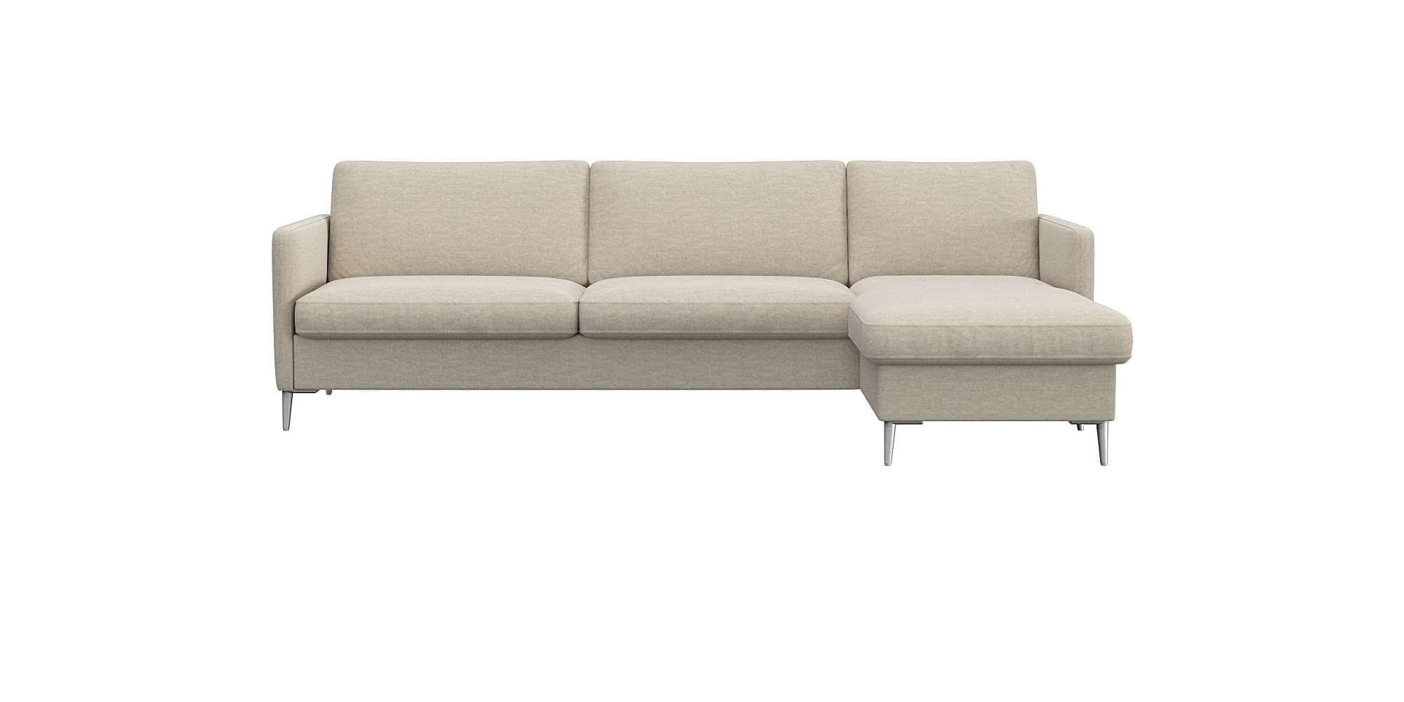 FLEXLUX Ecksofa Fiore L-Form Weiß mit Kaltschaum