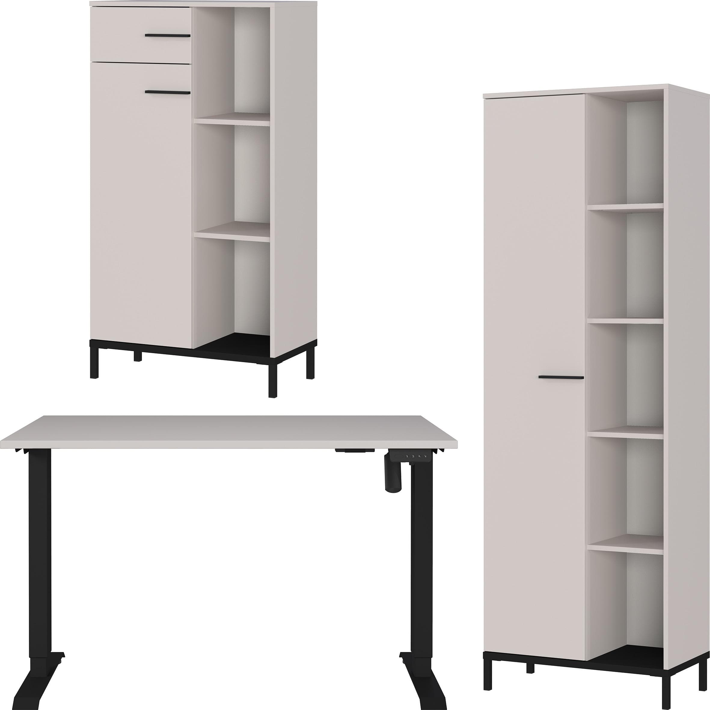 Germania GW-Rovigo Büromöbel-Set mit höhenverstellbarem Schreibtisch