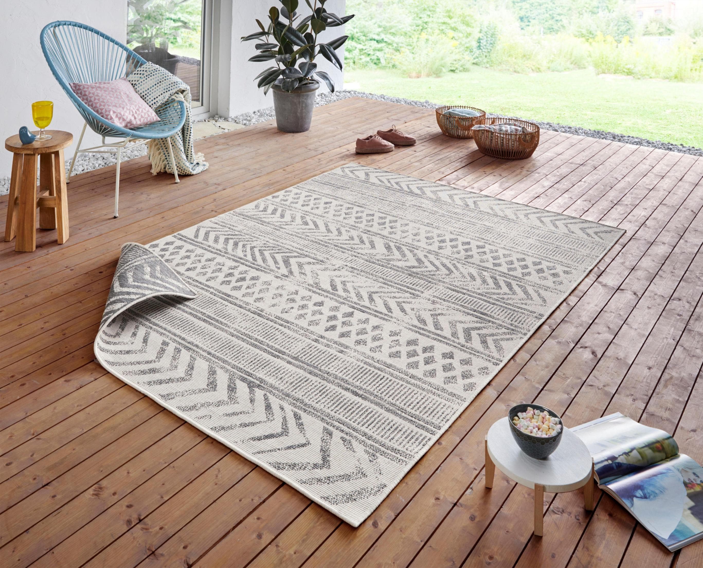 HANSE HOME BIRI Wendeteppich 200x290 cm Beige/Grau Polypropylen