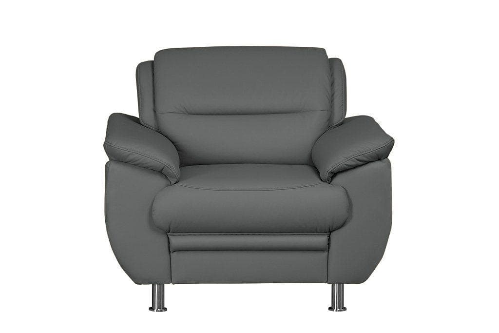 Sessel SIT & MORE Mailand Grau Luxus-Kunstleder Klassisch