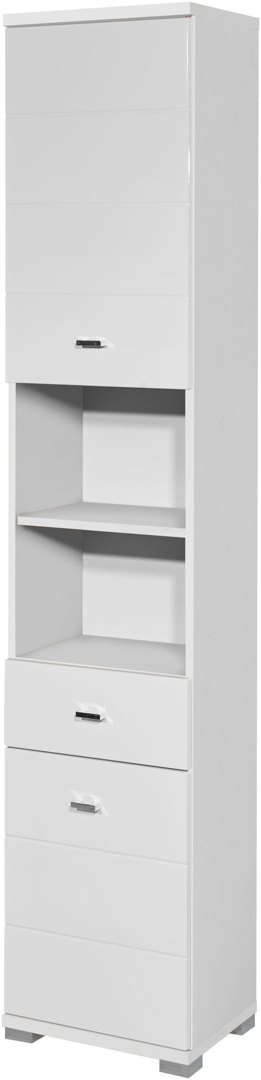 Balculina Hochschrank Pool Weiß Hochglanz 38x190x30 cm