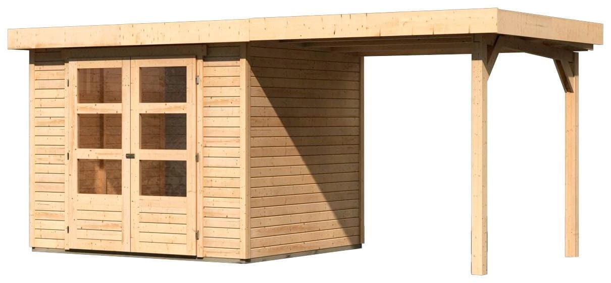 Gartenhaus KARIBU Arnis Beige Holzwerkstoff Steck-/Schraubsystem