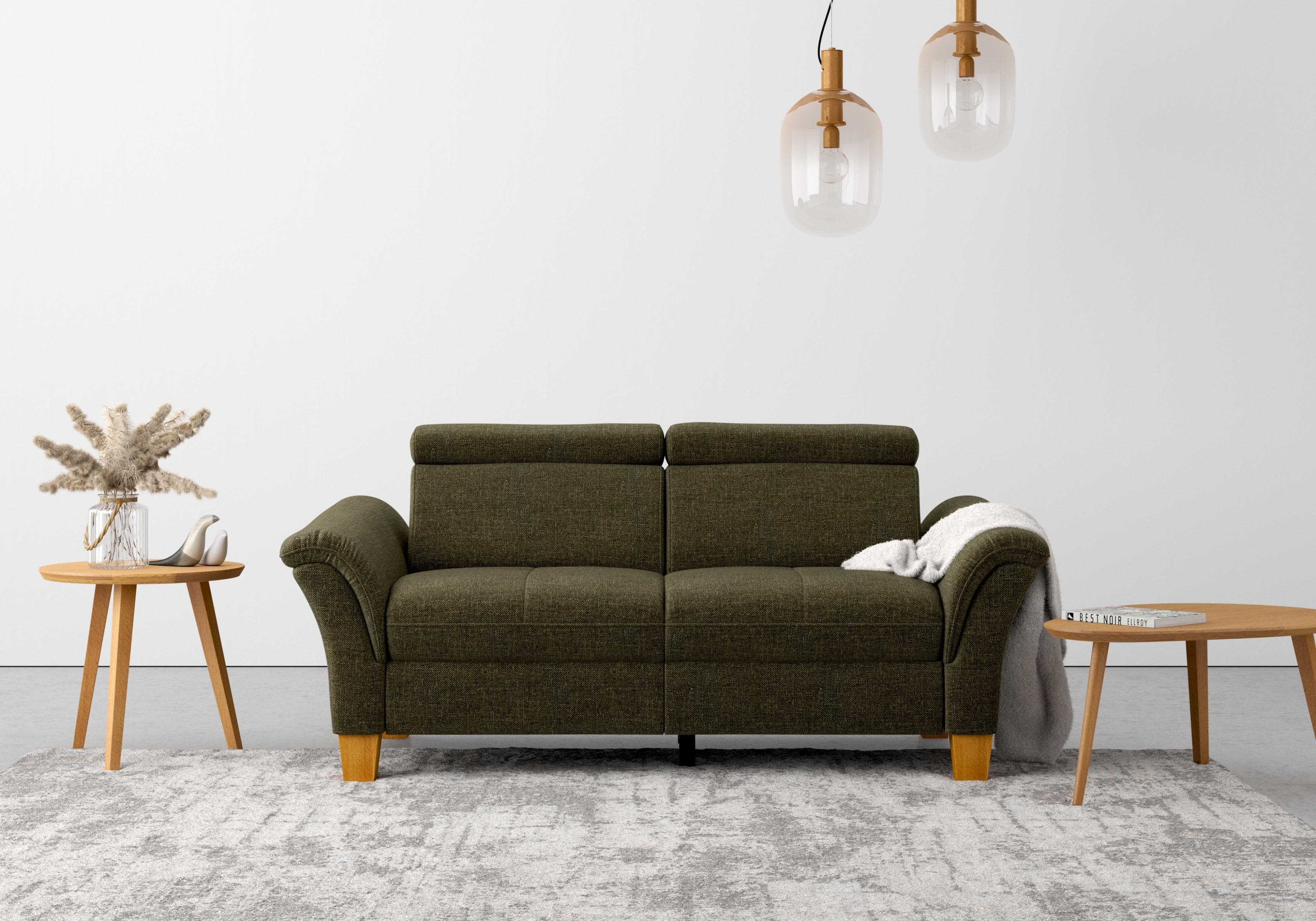 HOME AFFAIRE Lindgren 2,5-Sitzer Sofa mit TV-Funktion Khaki