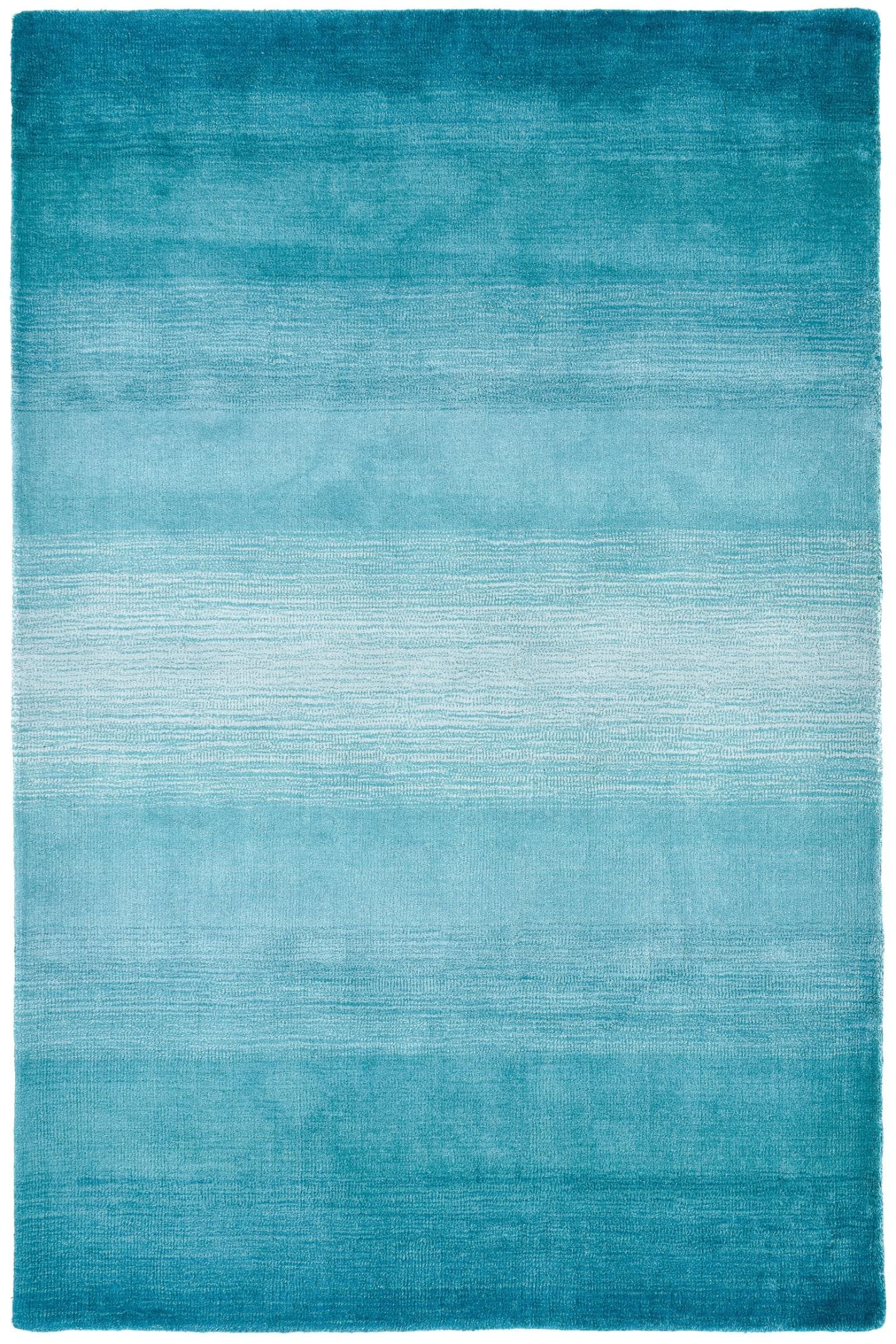 THEKO Wollteppich Wool Comfort Türkis Handgewebt