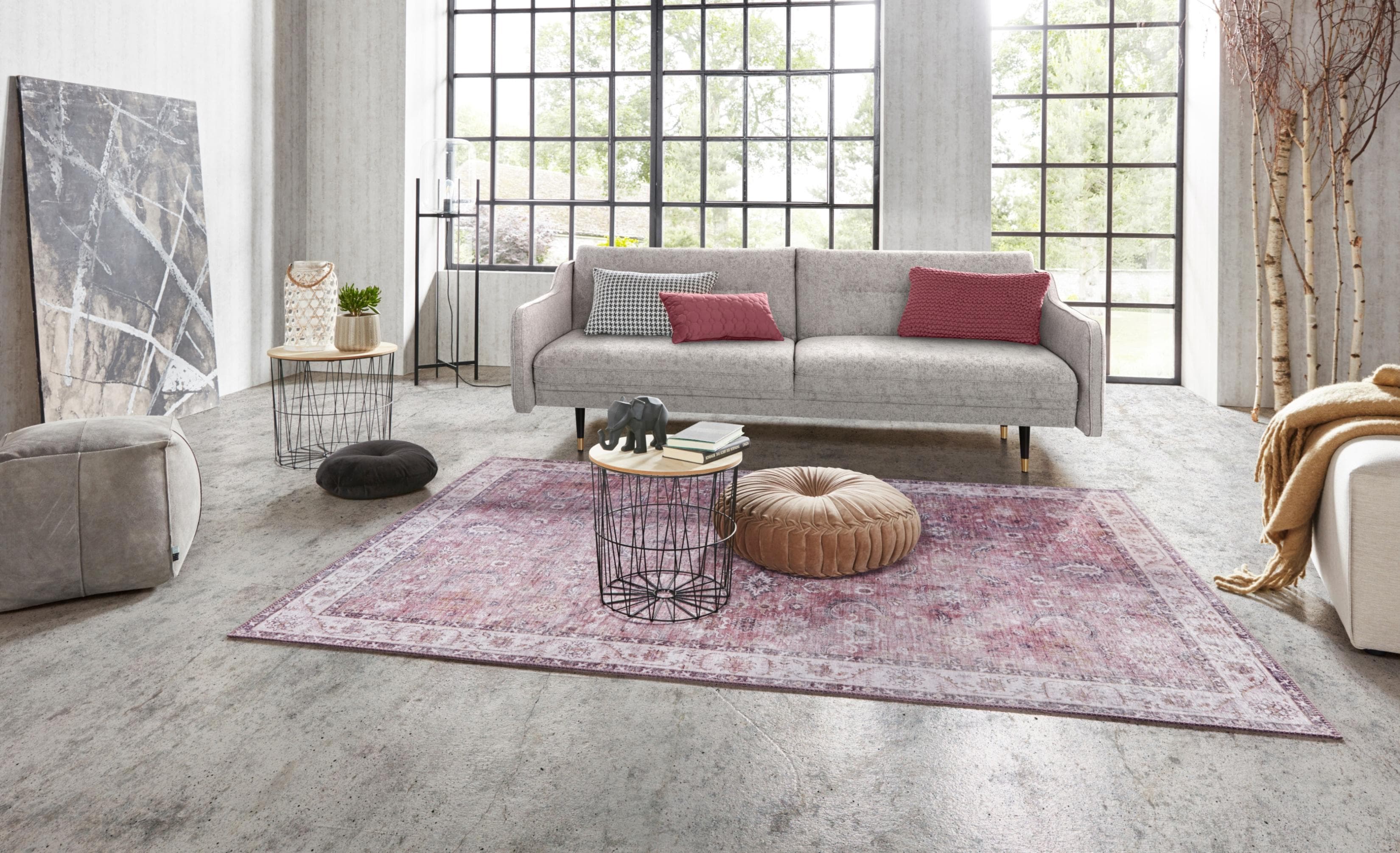 Teppich NORTHRUGS Vivana Himbeere Orientalisch