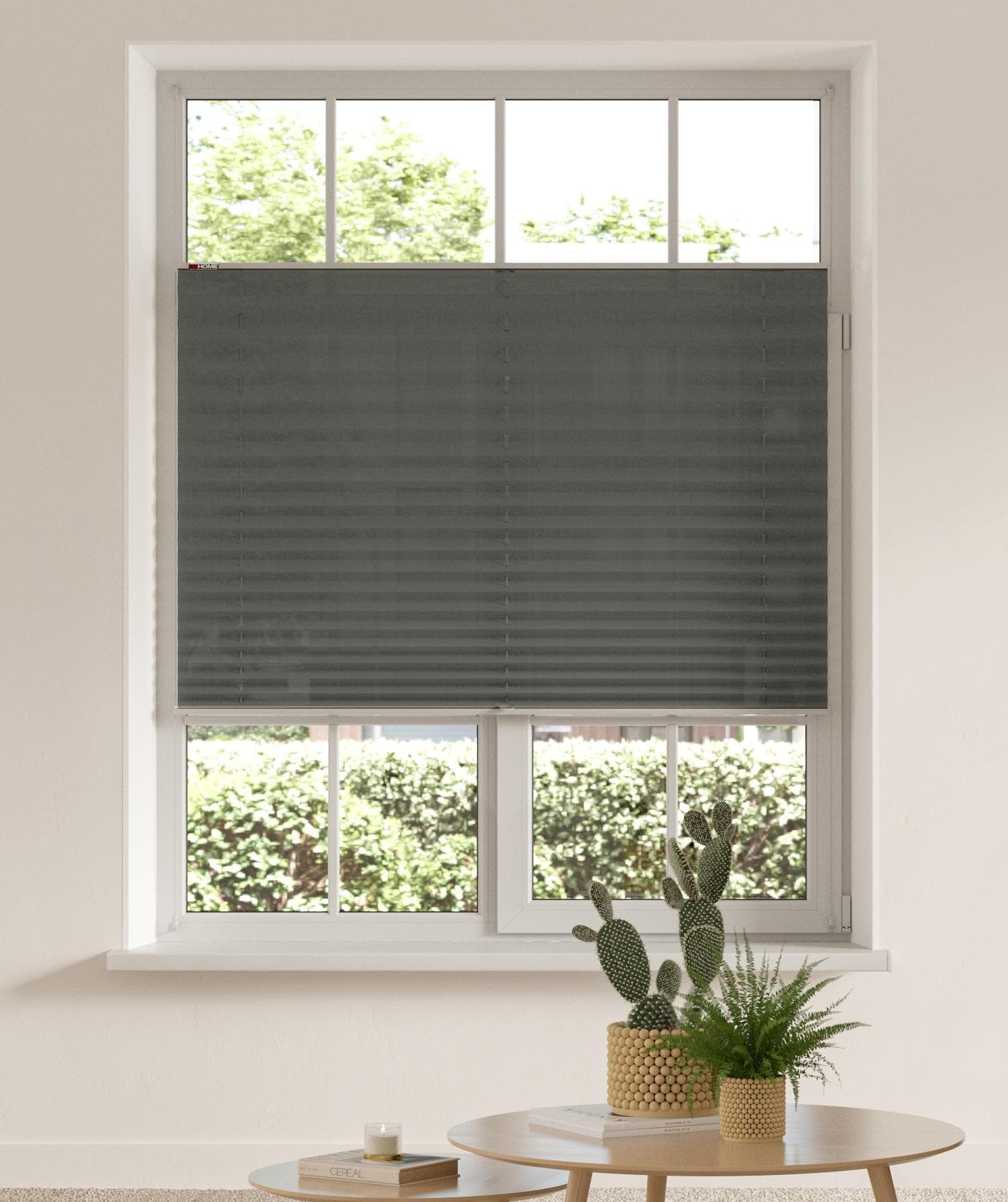 OTTO HOME Plissee DAHRA Dunkelgrau Crush-Optik Klemmfix