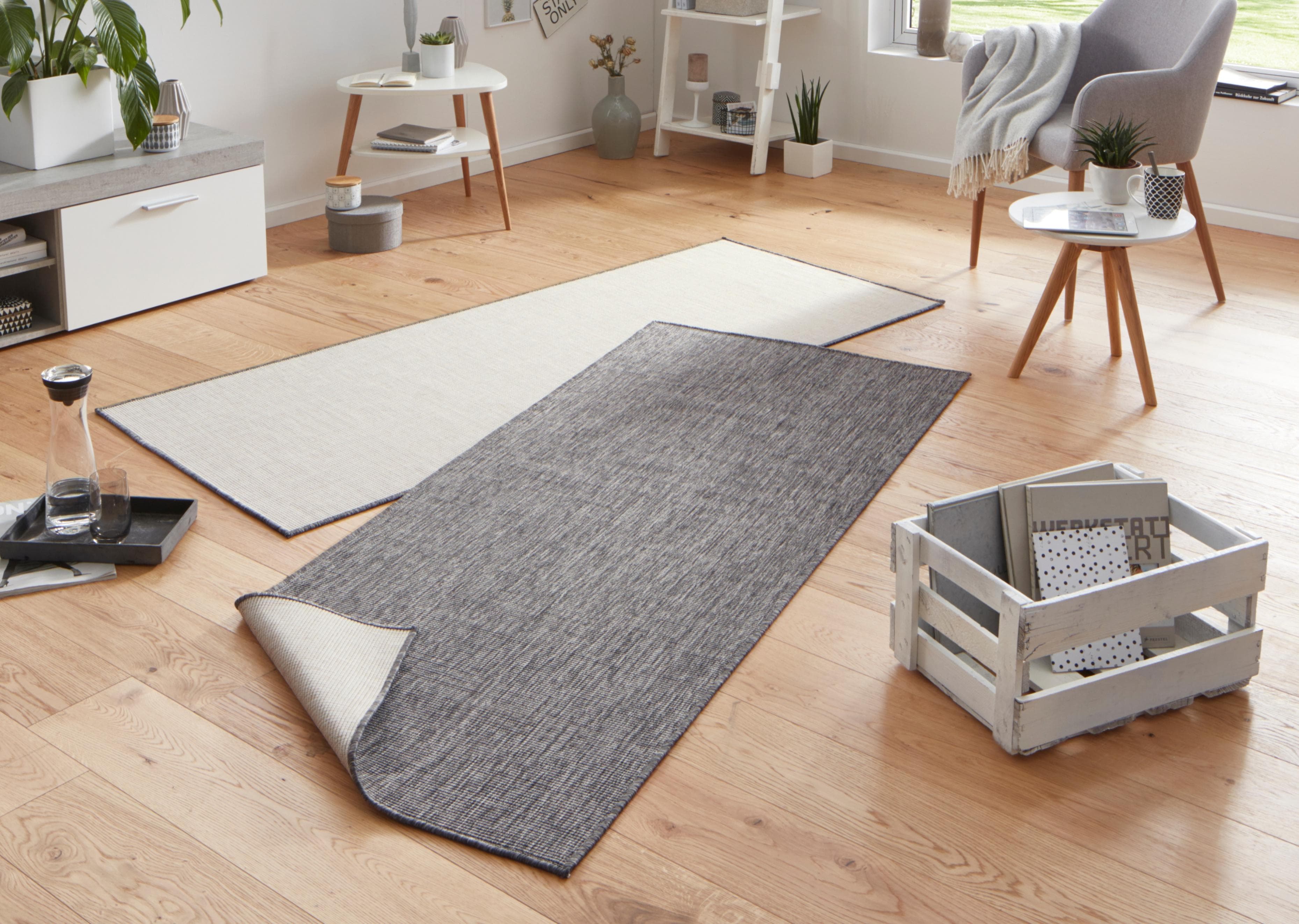 NORTHRUGS Miami Wendeteppich Grau 80x350 cm