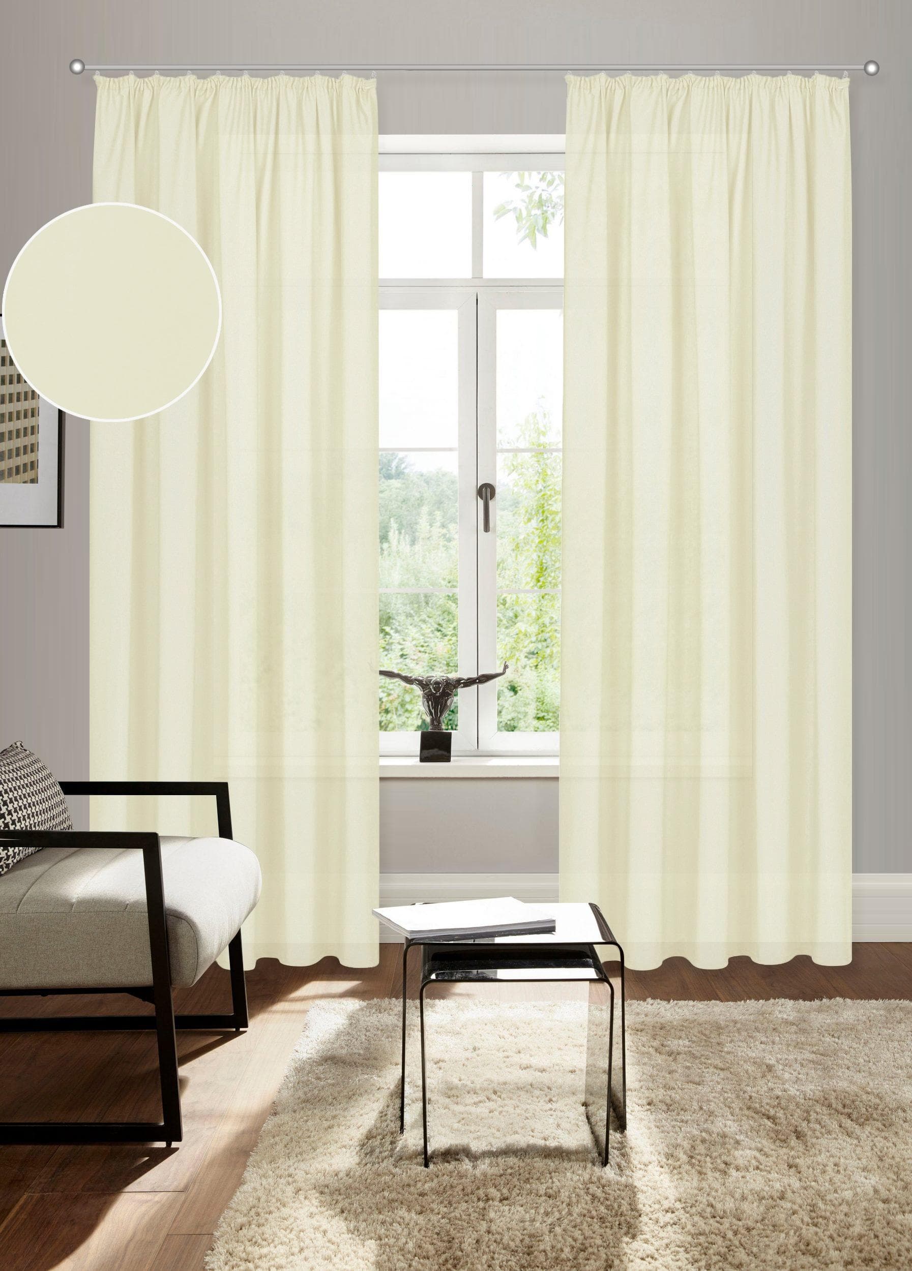 Bruno Banani Vorhang Lagan Beige 2er-Set