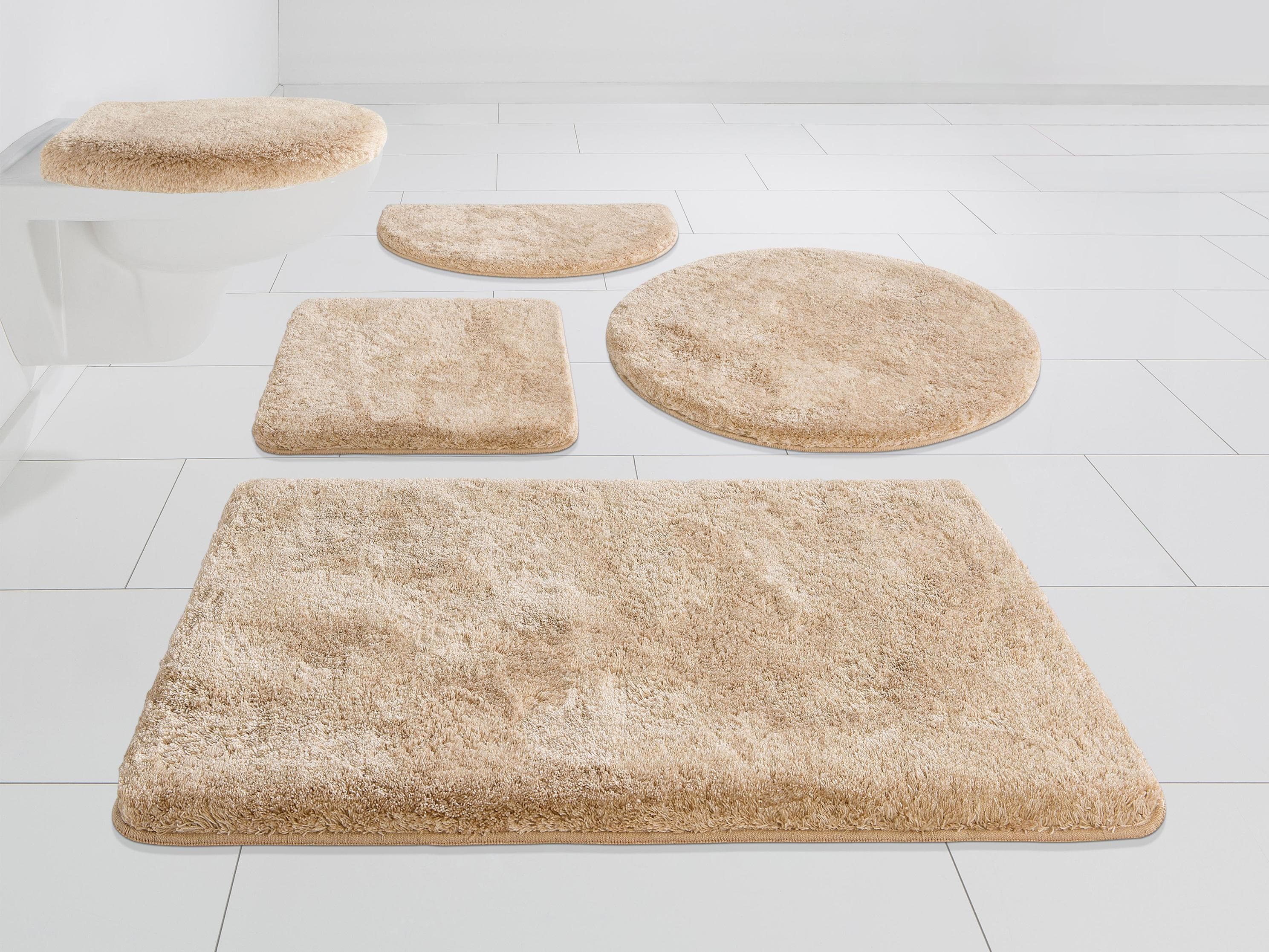 Badematte Grund Melos Badvorleger Badezimmer Teppich Kunstfaser Melange-Effekt