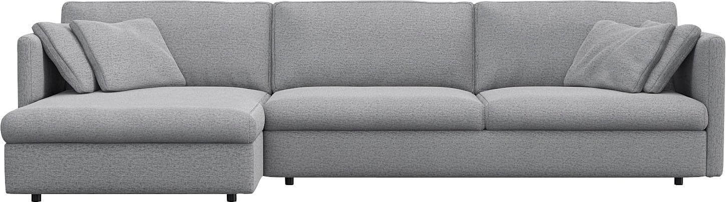 Ecksofa FLEXLUX Lovane Grau Kaltschaum