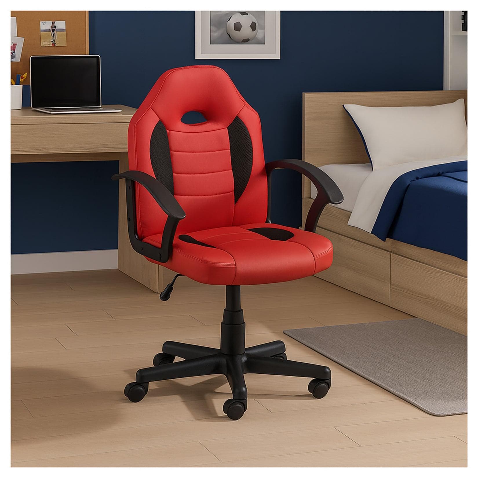 HTI-Living Schreibtischstuhl Kinder Rot Höhenverstellbar