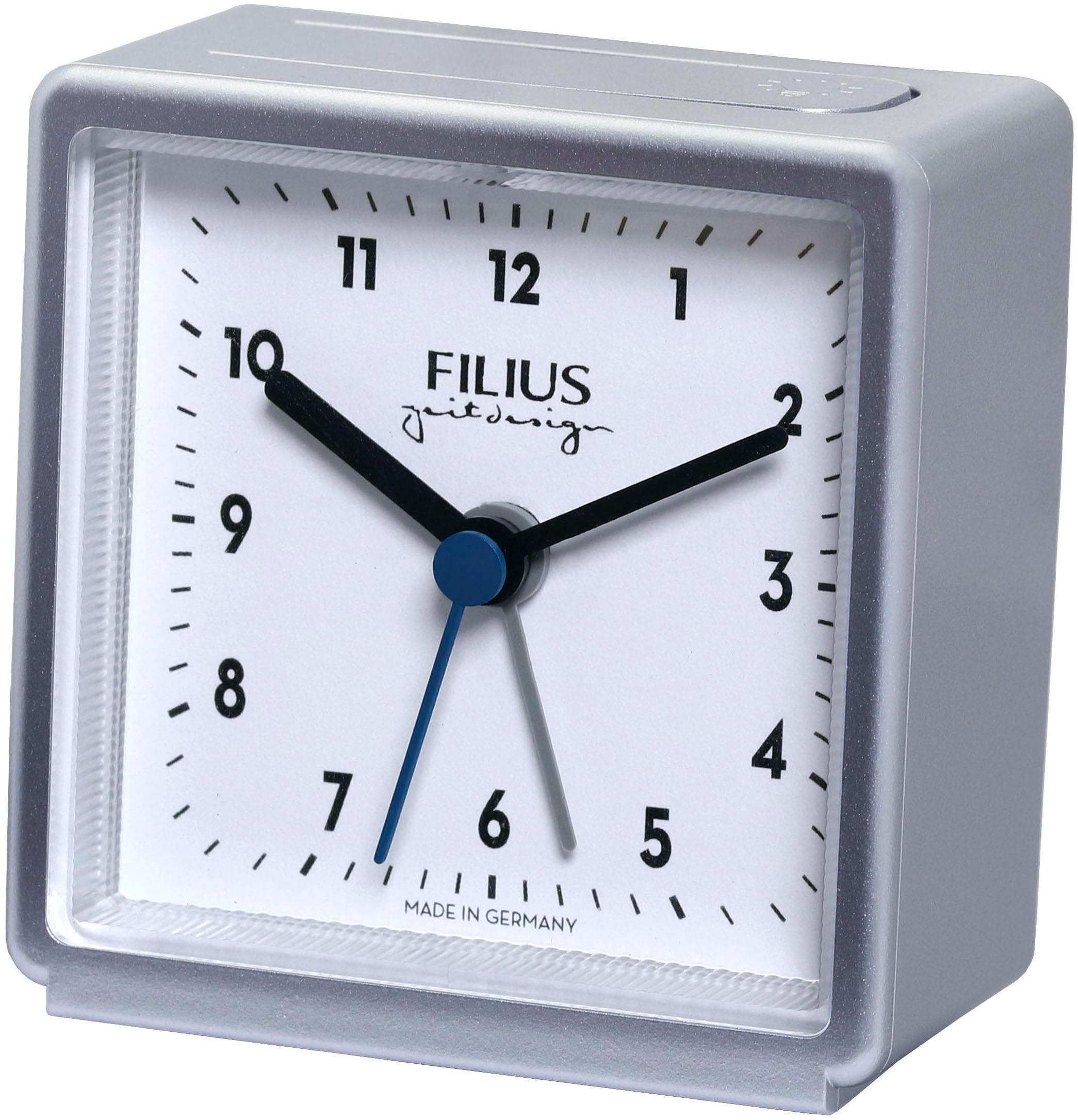 Quarzwecker FILIUS ZEITDESIGN silber Made in Germany