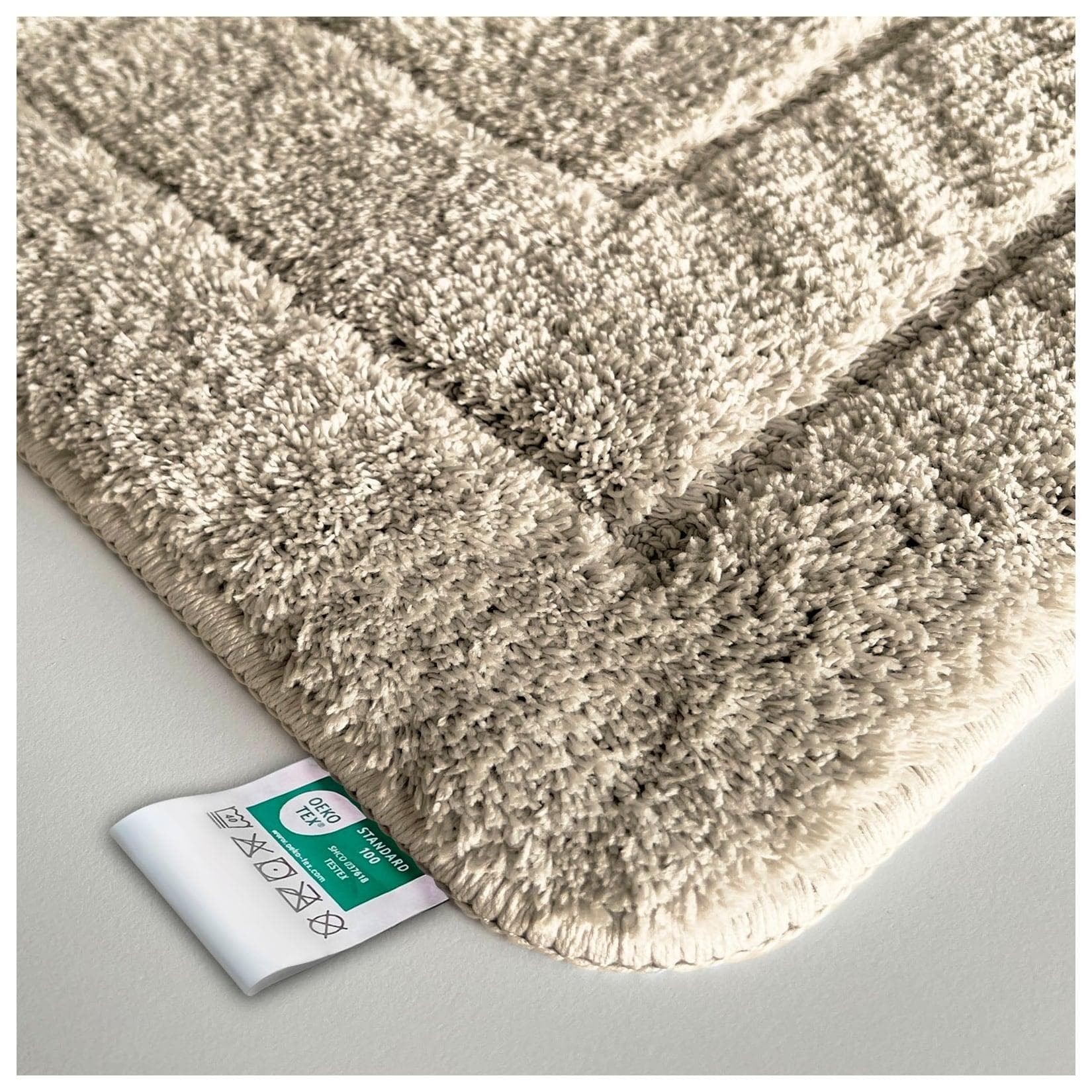 Karat homeliving Badematte Atlantis Rechteckig Rutschhemmende Rückseite Beige