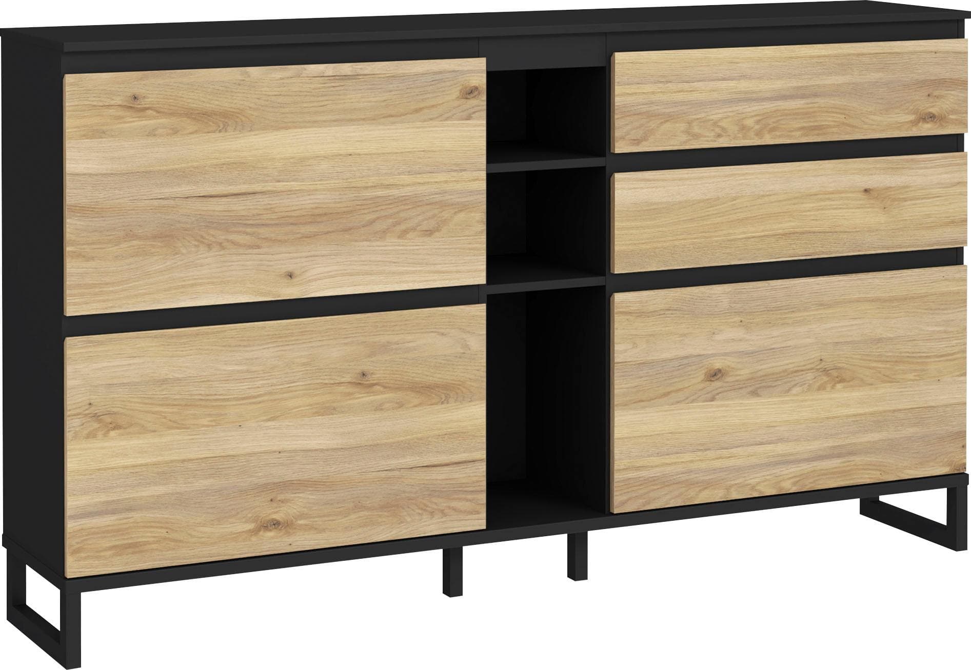 FORTE Schuhkommode Schwarz 1790587035