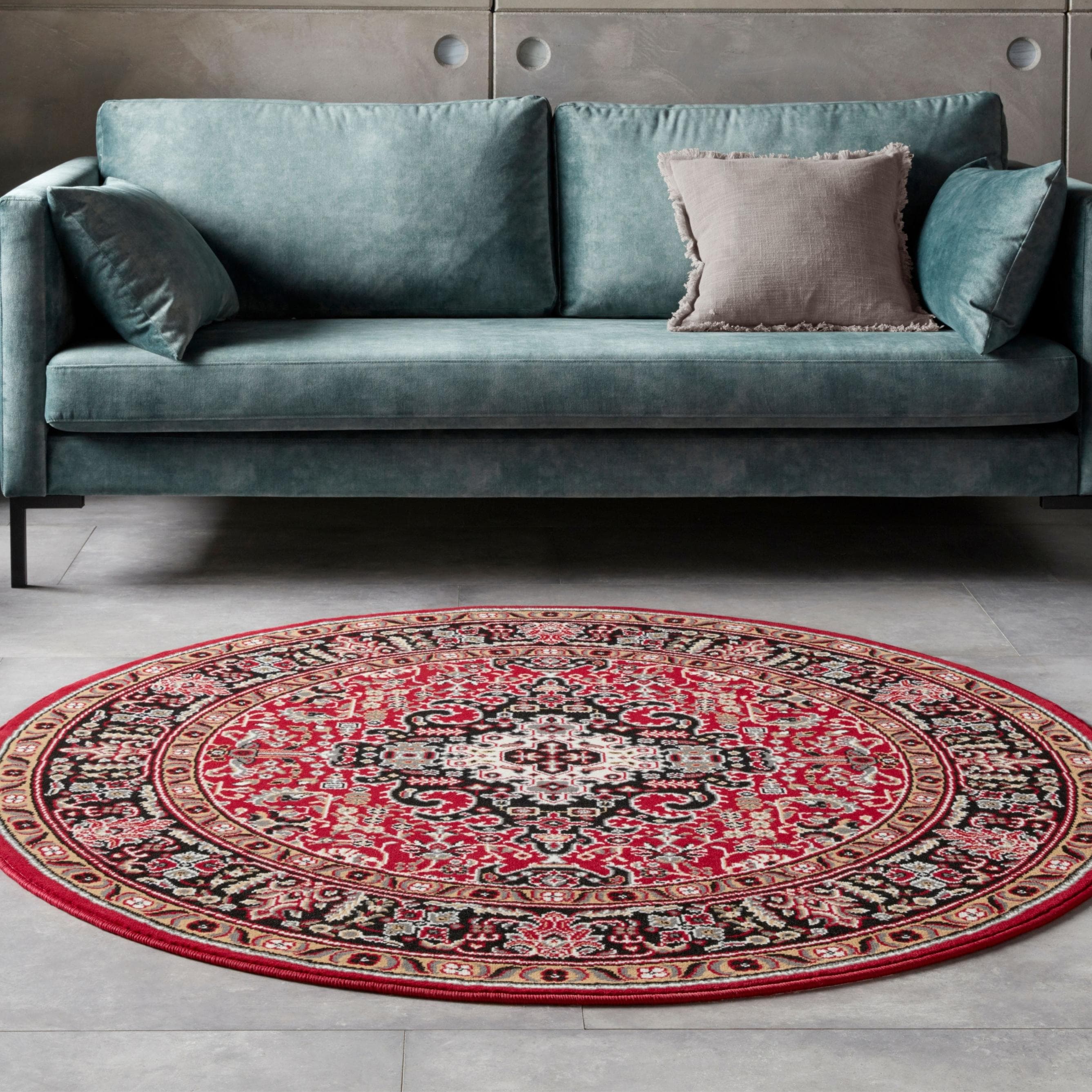 NOURISTAN Skazar Isfahan Teppich: Orient Design, Kurzflor, Vintage