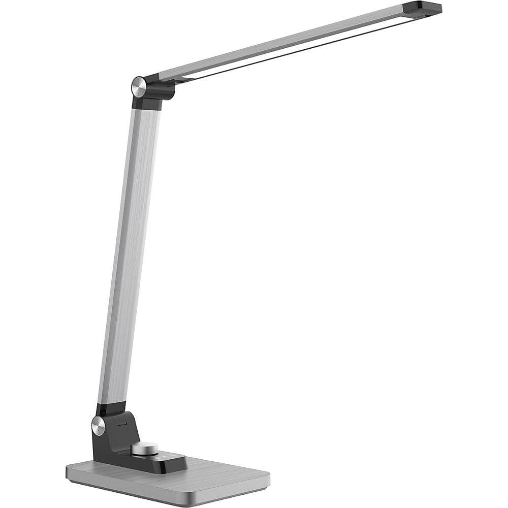 meet LED-Tischleuchte JOA 800 lm silber gebürstet mit QI-Ladegerät