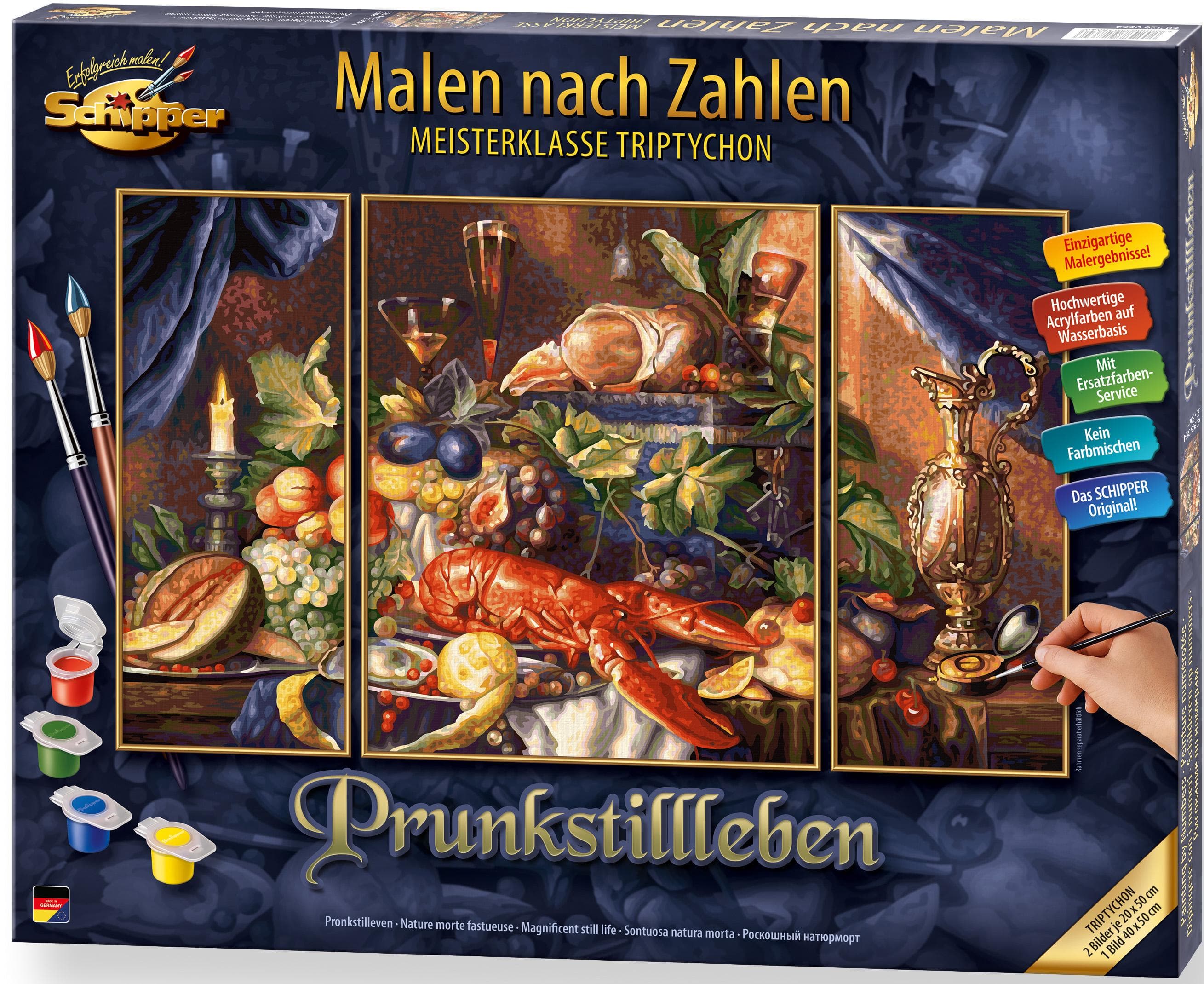 Schipper Malen nach Zahlen Meisterklasse Triptychon Prunkstillleben