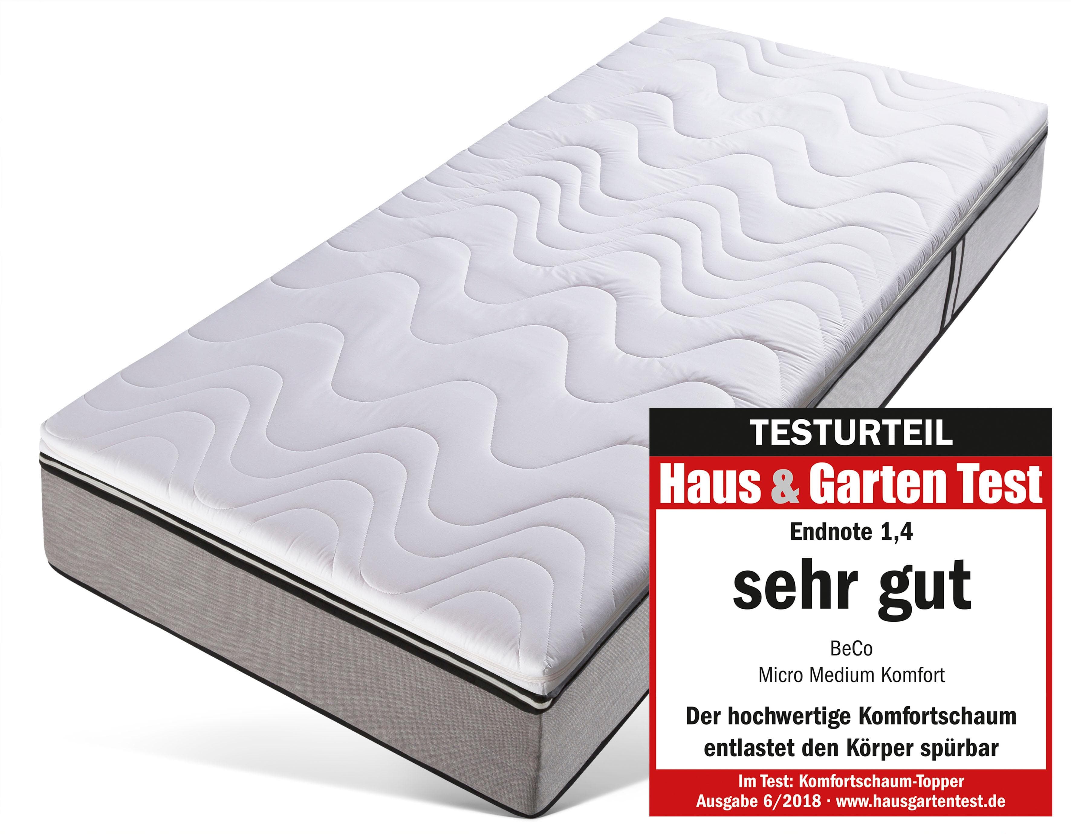 BECO Topper Micro Medium Komfort Komfortschaum Weiß