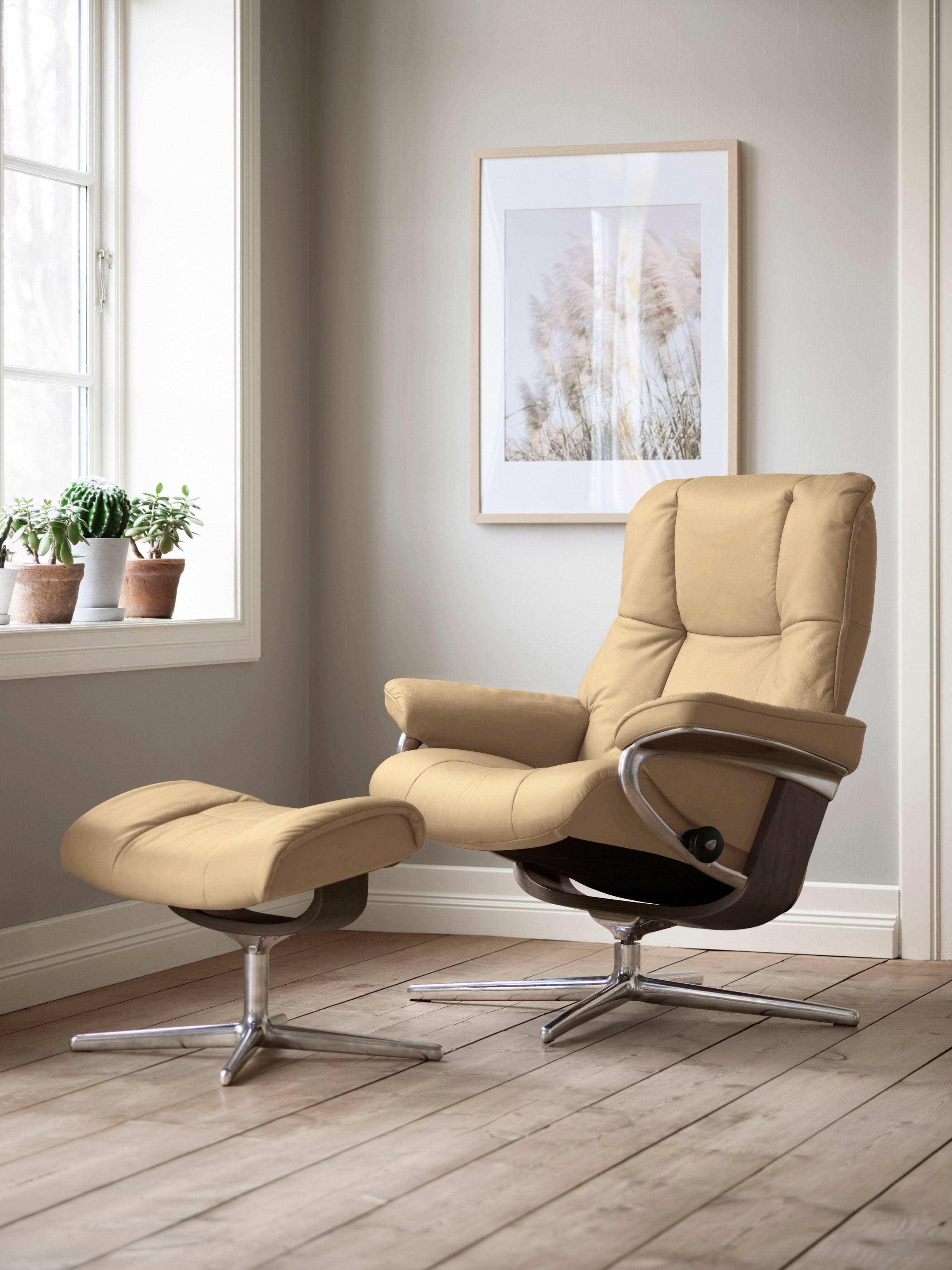 STRESSLESS Relaxsessel Mayfair Beige Leder PALOMA Cross Base