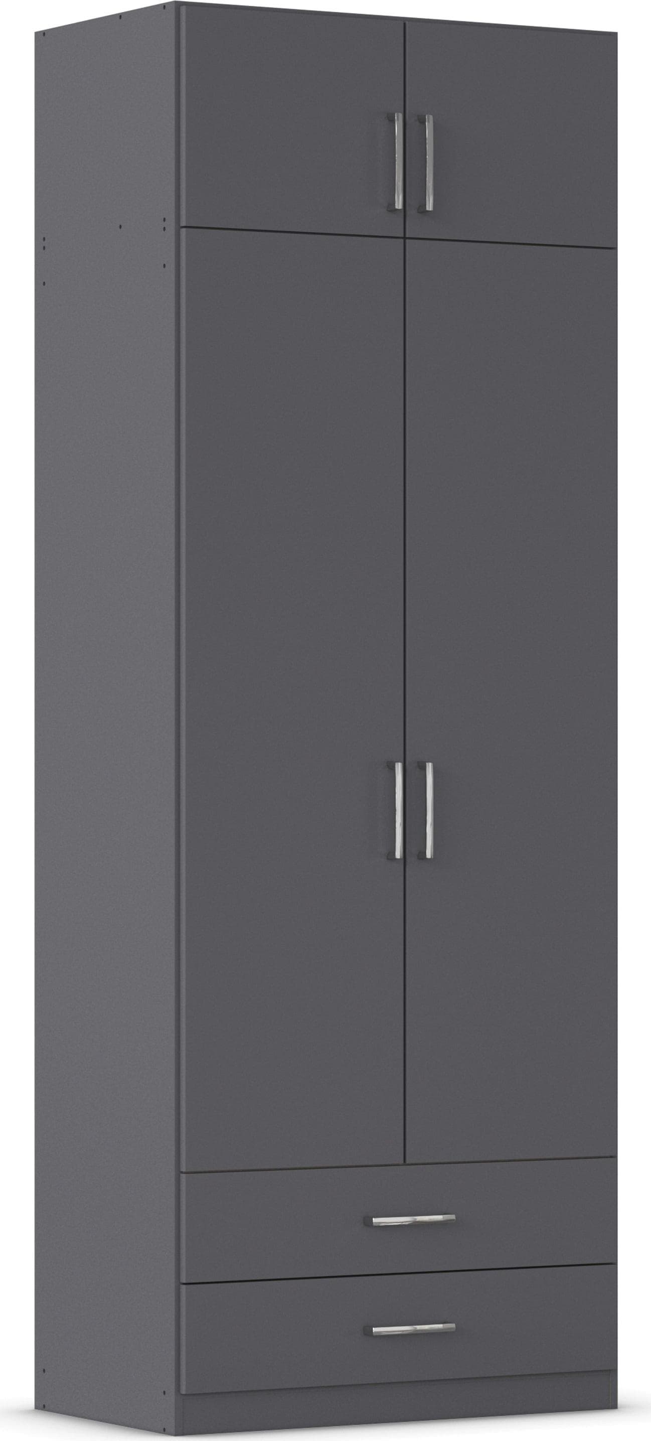 Kleiderschrank RAUCH Garderobe Wäscheschrank Graumetallic