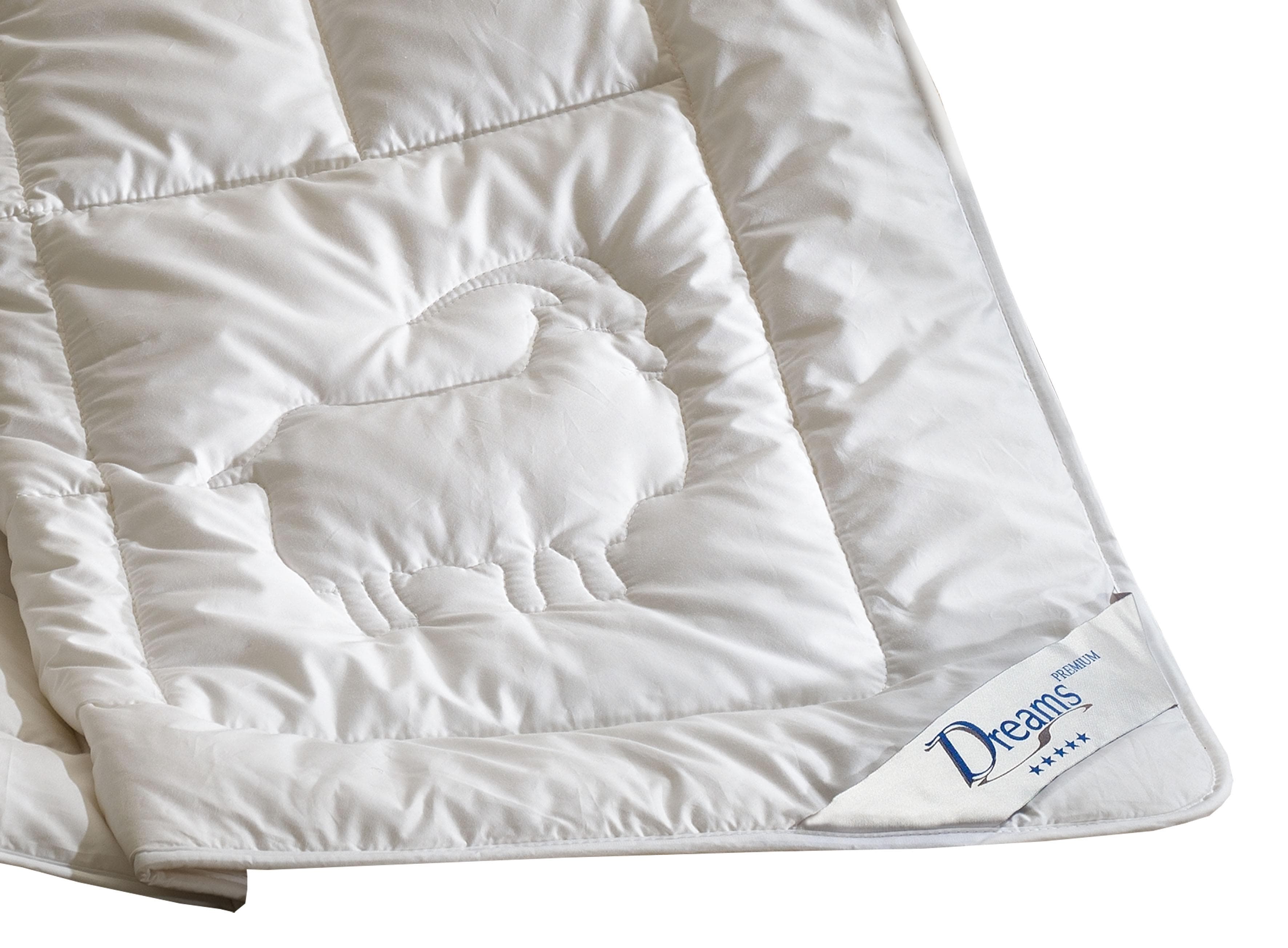 DREAMS Cashmere Premium Bettdecke Weiß Extrawarm 135x200cm