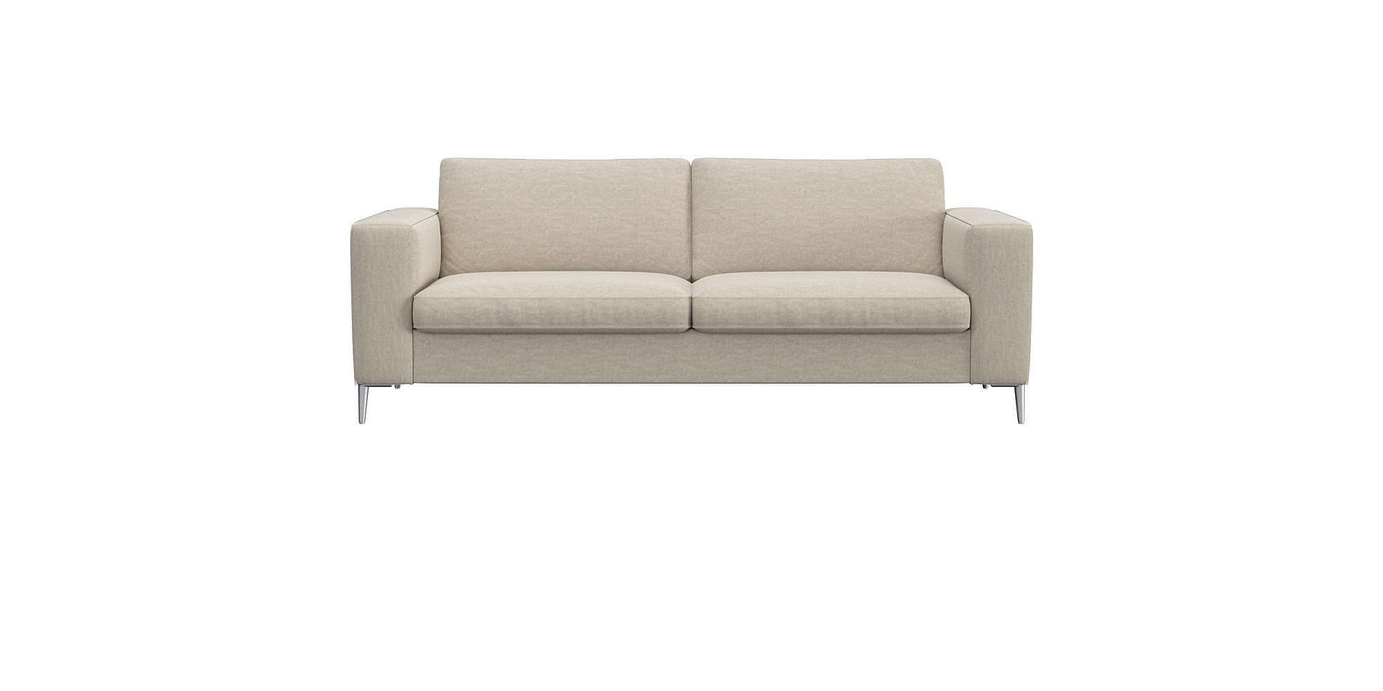 Flexlux Sofa Fiore 2,5-Sitzer Weiß Polyester Aluminium Füße
