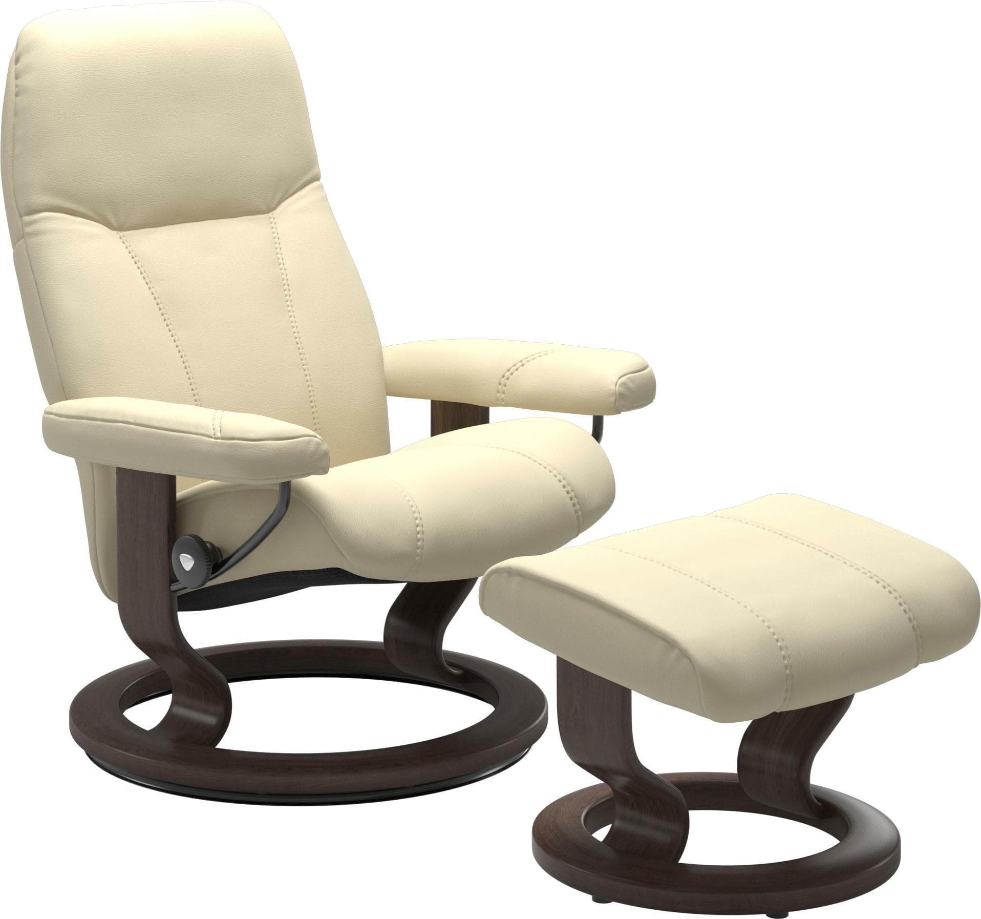 STRESSLESS Relaxsessel Consul Beige Leder mit Hocker