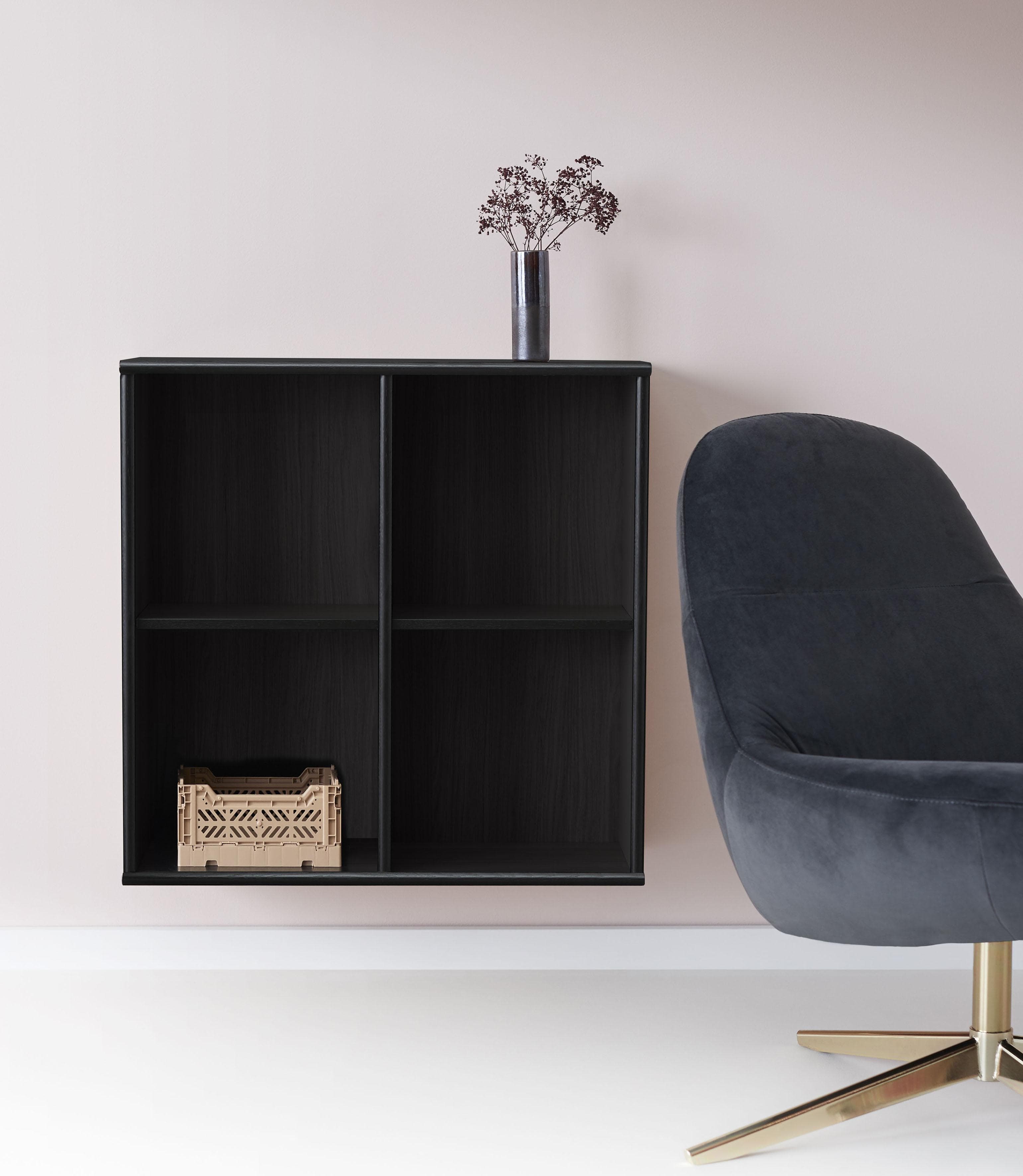 HAMMEL FURNITURE Mistral Wandregal Schwarz Verstellbare Böden