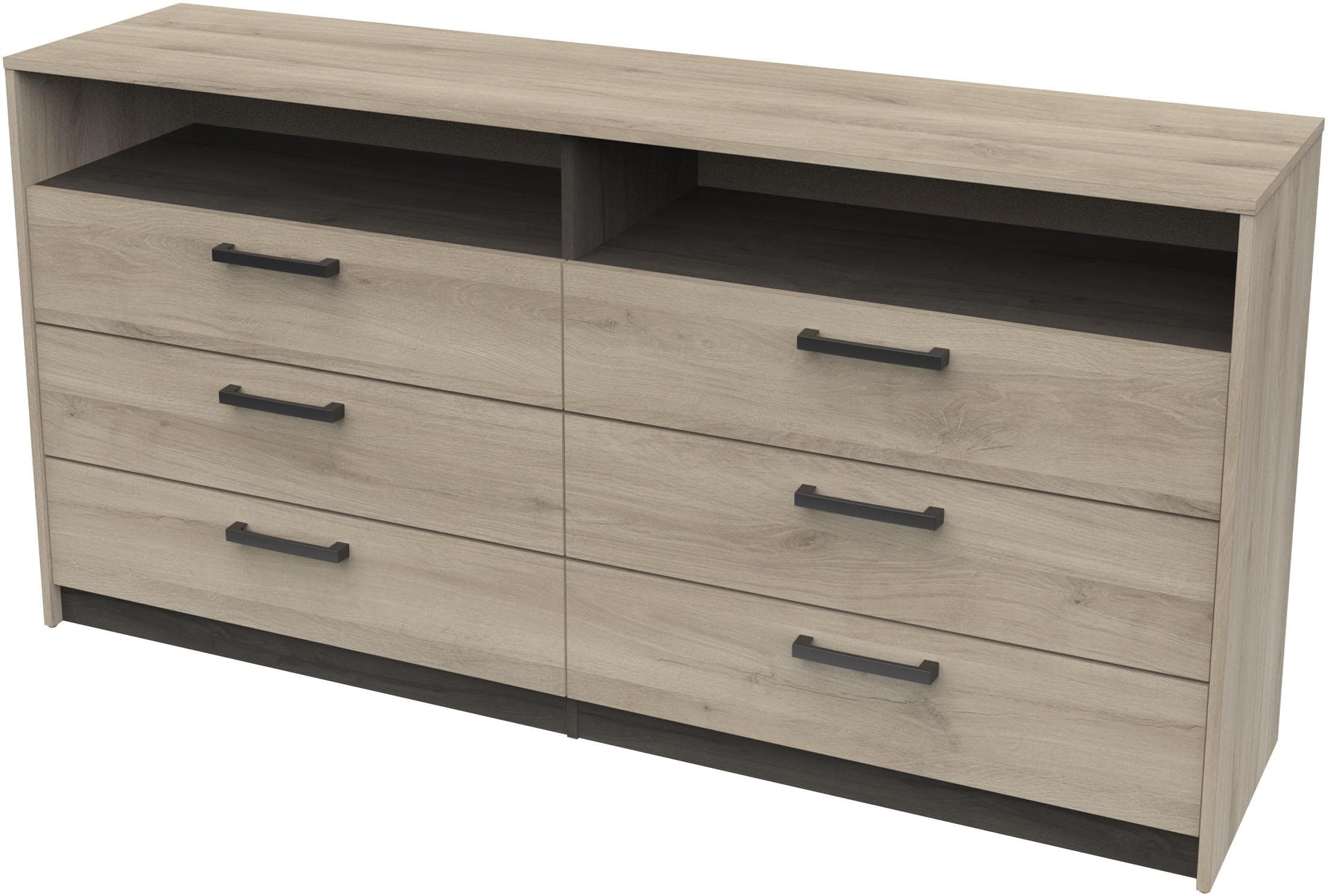 Kommode DEMEYERE GROUP Meubles Watson Braun 6 Schubladen