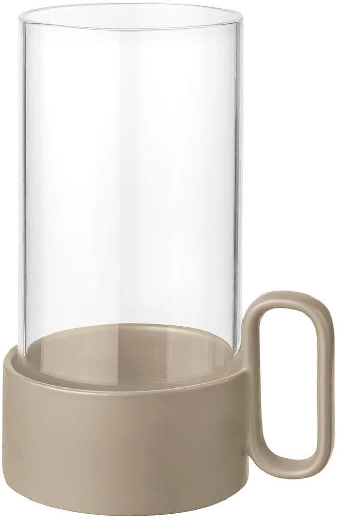 Blomus Windlicht YURAGI Beige Steingut Glas