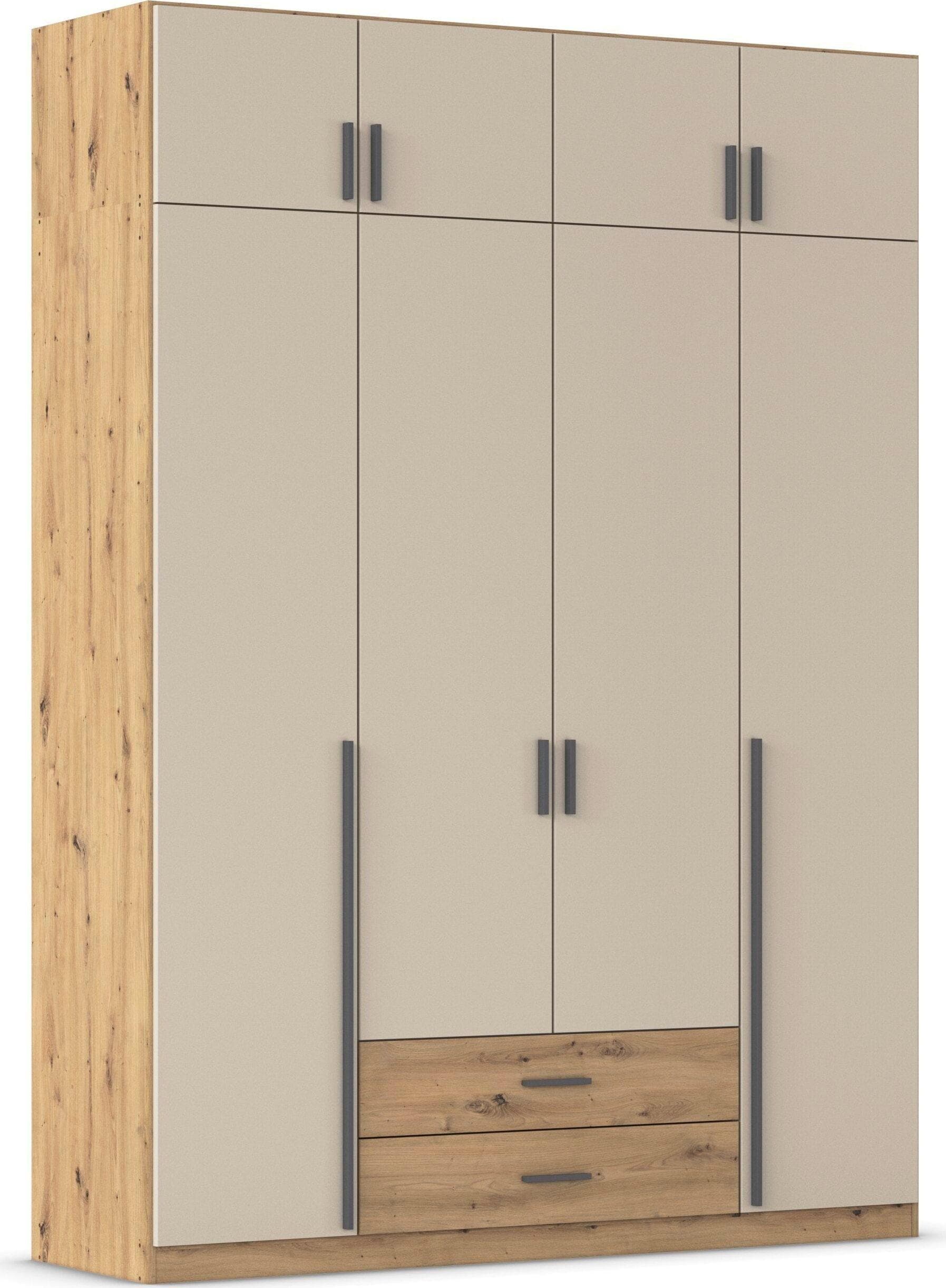 Kleiderschrank RAUCH Garderobe Wäscheschrank Gamma Eiche Artisan Champagner