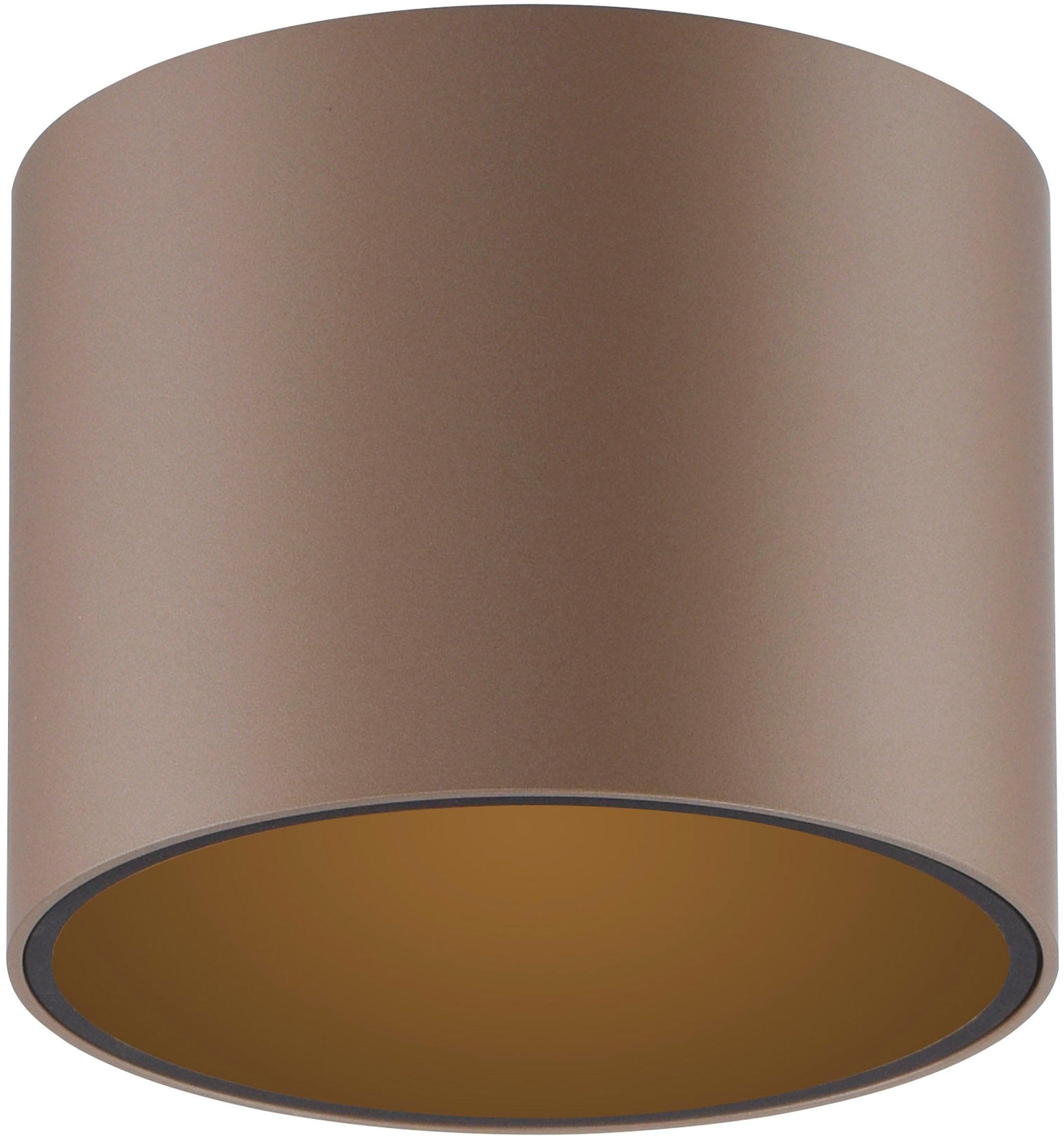 PURE LED-Bad-Deckenlampe Point, bronzefarben, Ø 18 cm, IP44