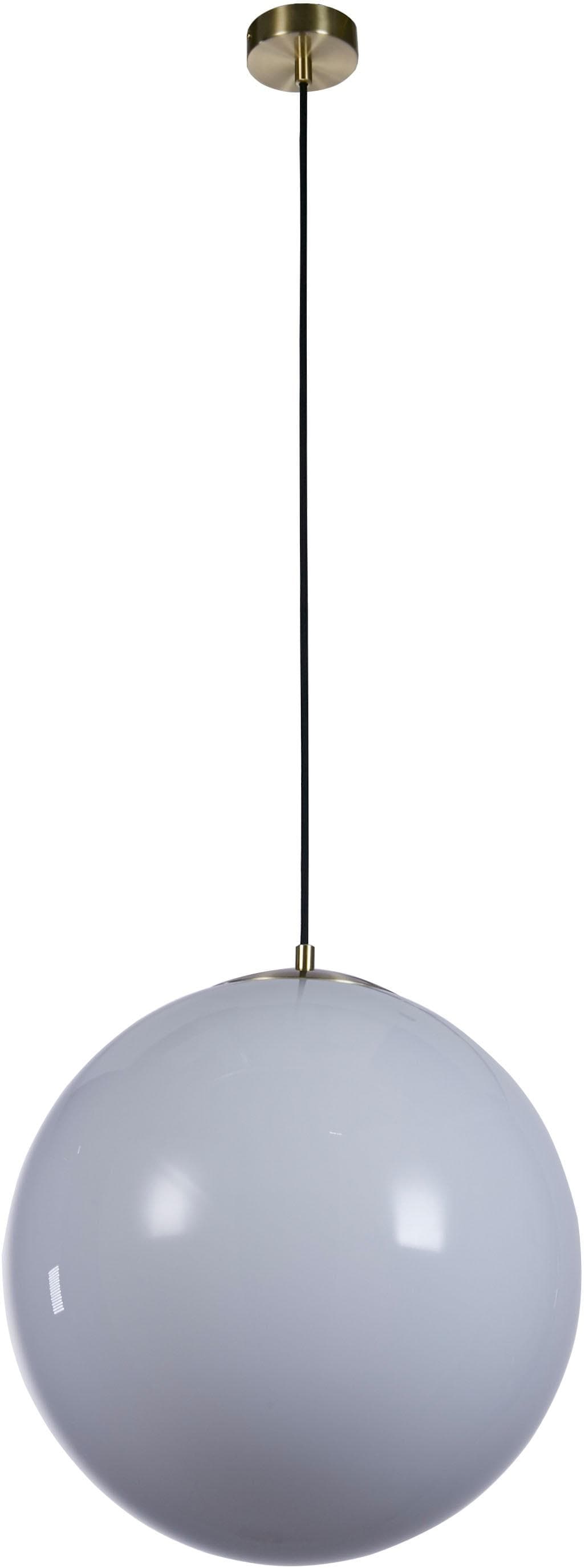 Searchlight Atom II Pendelleuchte Messing Opalglas 40 cm