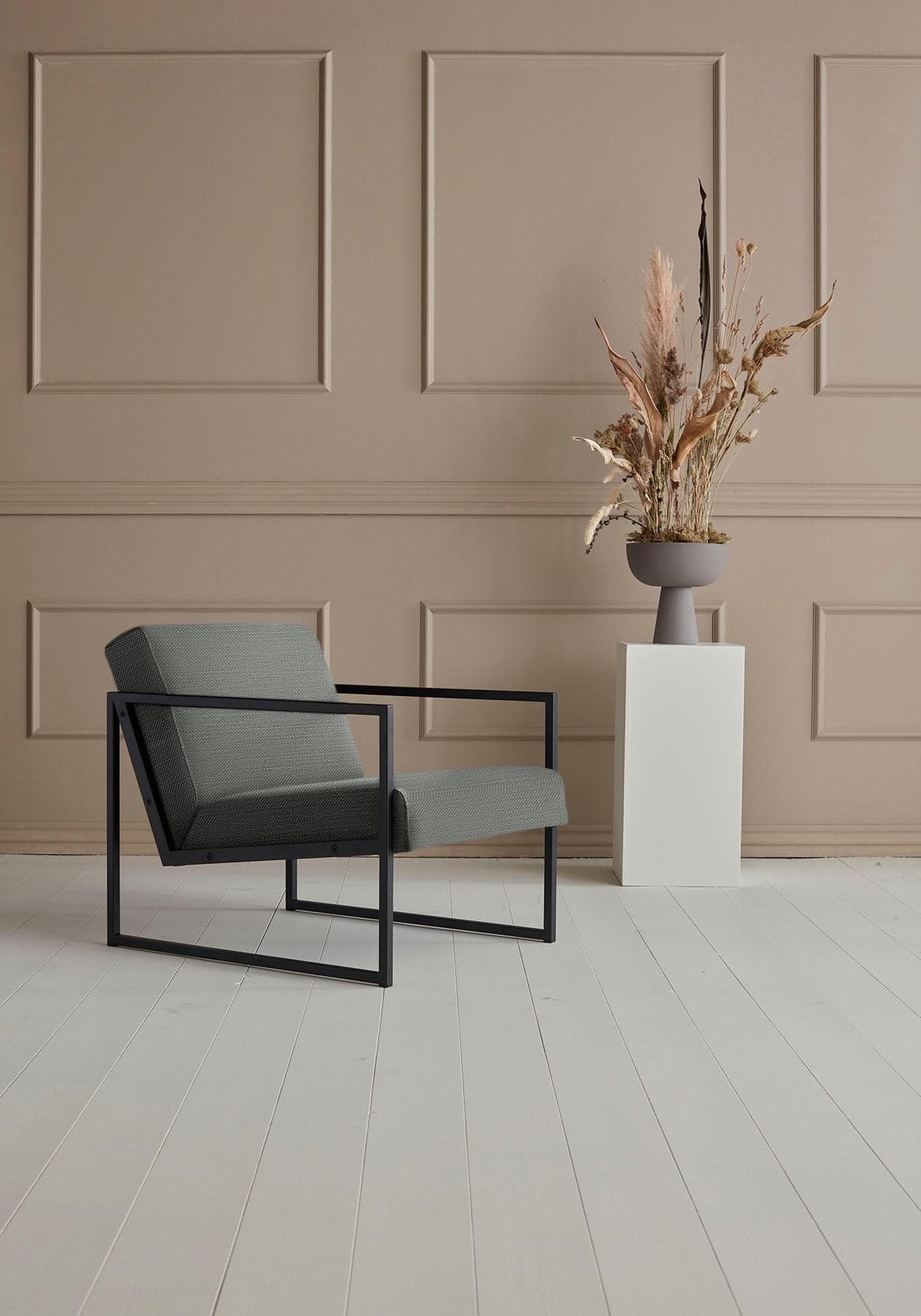 Innovation Living Vikko Cocktailsessel Grau Schwarz Metall