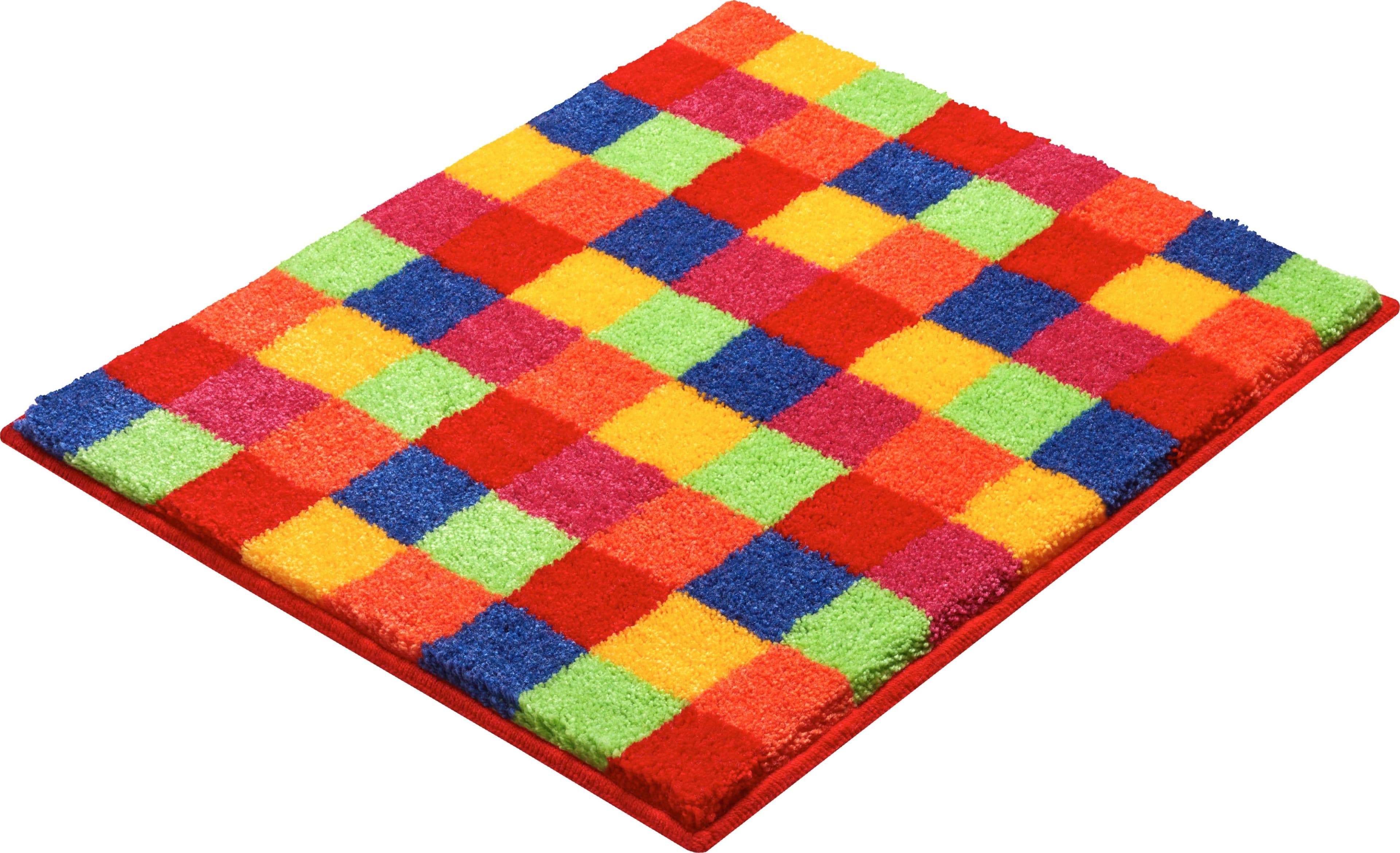 GRUND Jocylin Badematte Bunt Schachbrettmuster Polyacryl