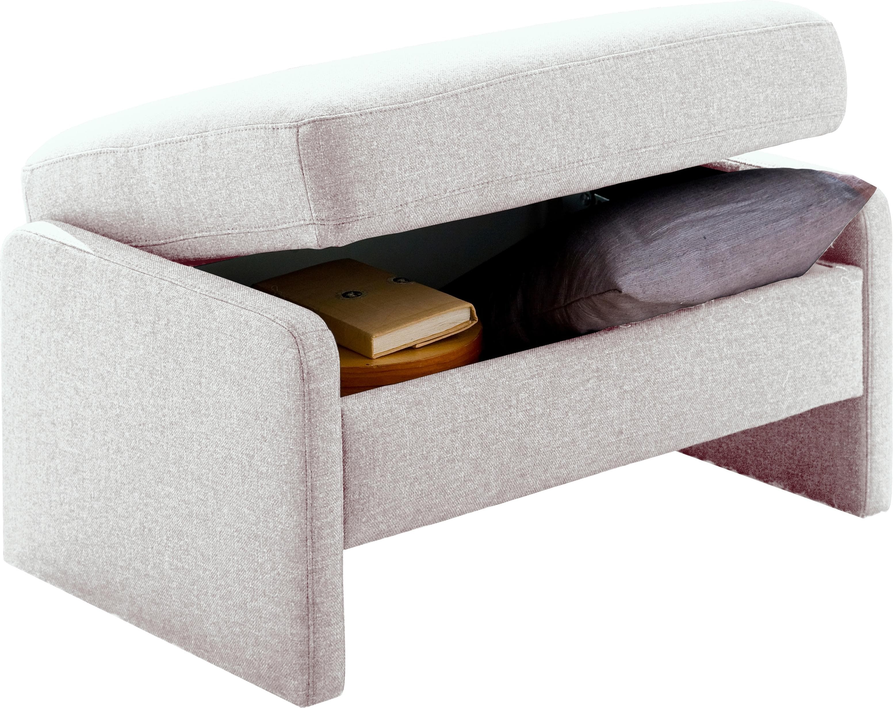 HOME AFFAIRE Stauraumhocker Mailand Beige Polyester