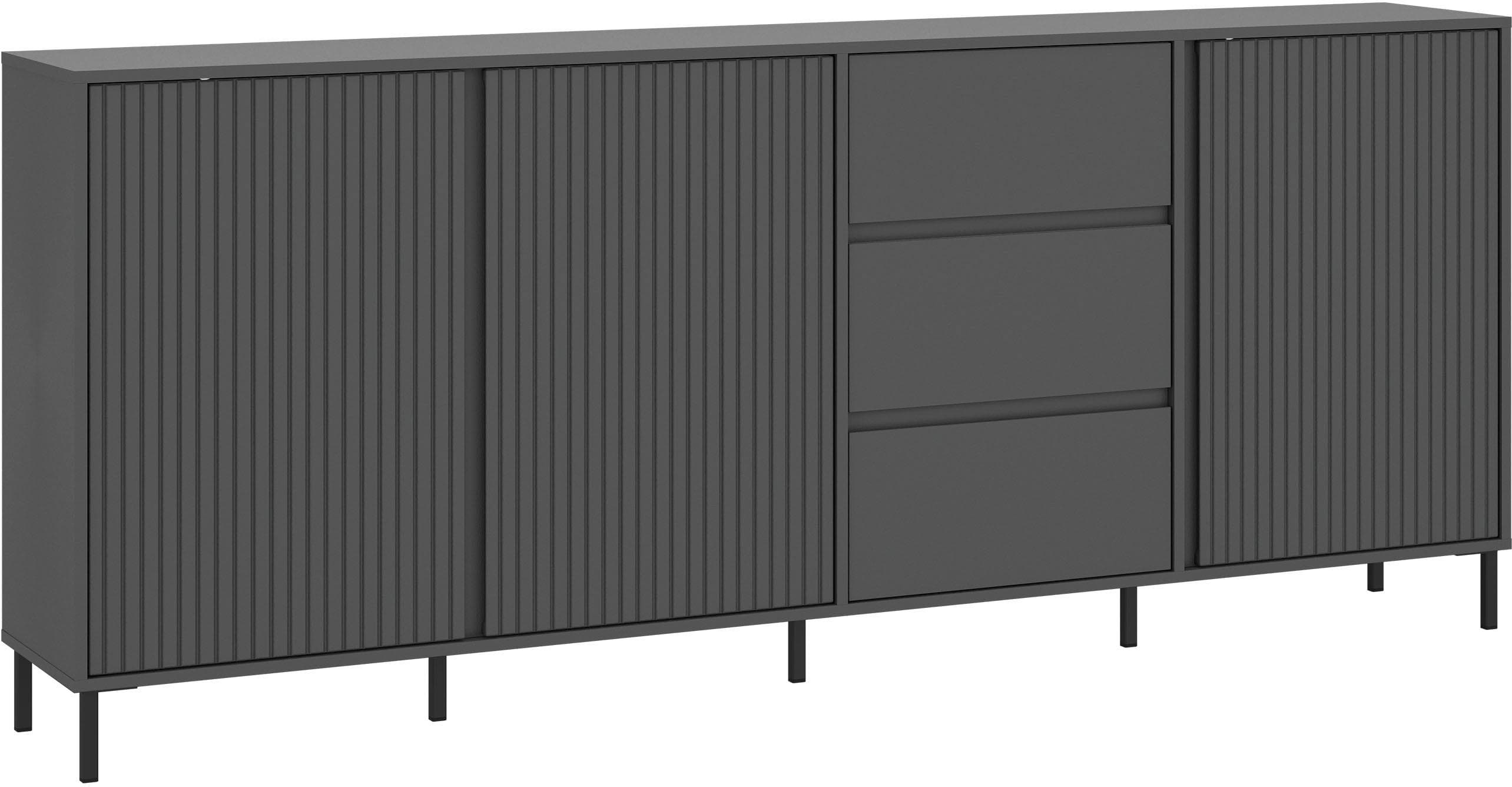 Sideboard HOME AFFAIRE Anthrazit 212 cm