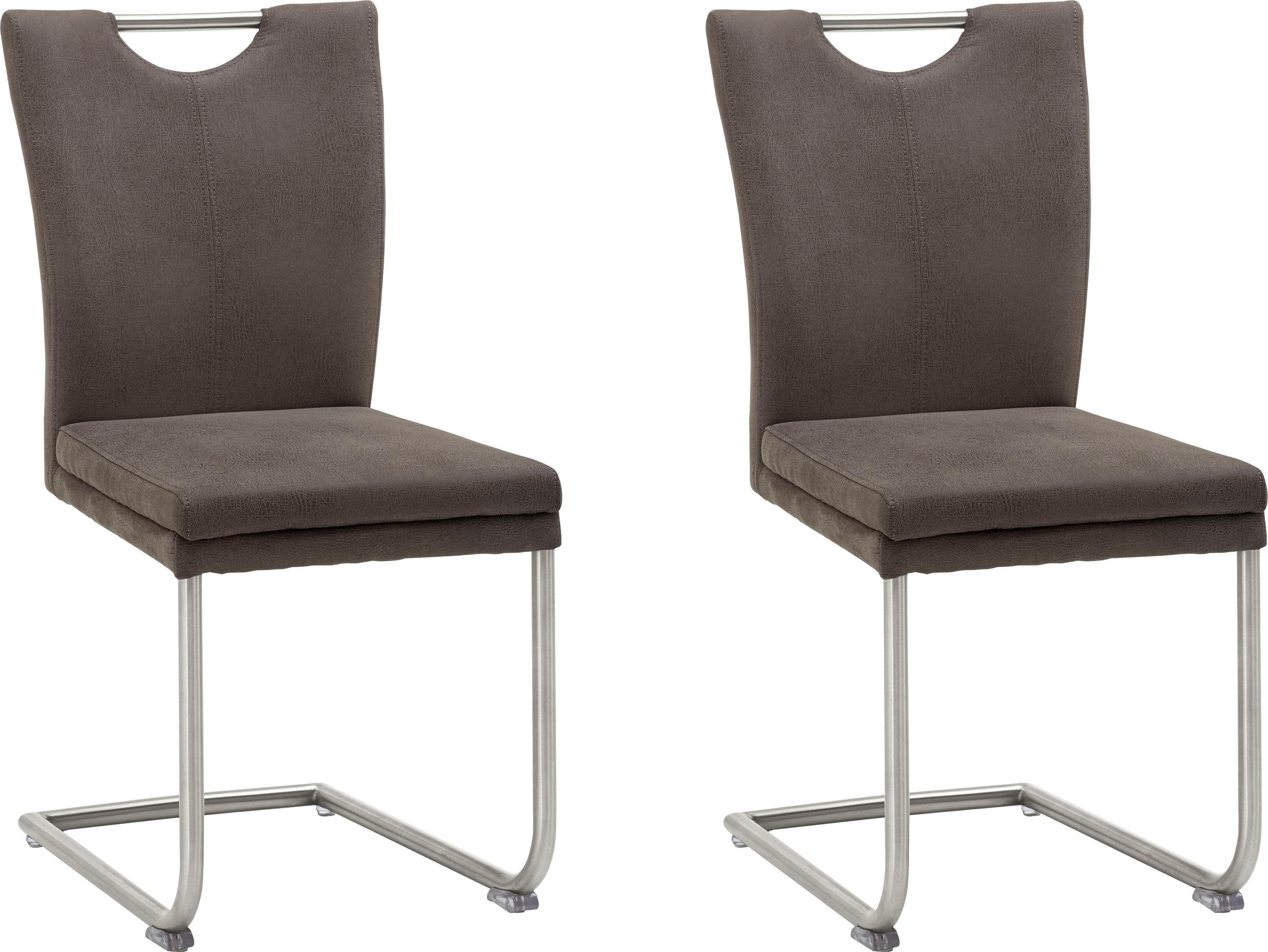 NIEHOFF SITZMÖBEL Esszimmerstuhl Top Chairs Grau Microfaser 2er-Set