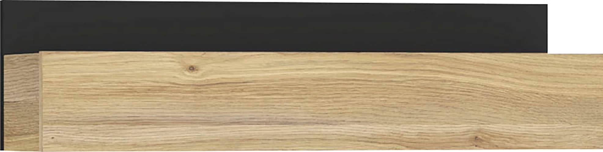 FORTE Wandregal Quayle Braun/Schwarz Holzwerkstoff